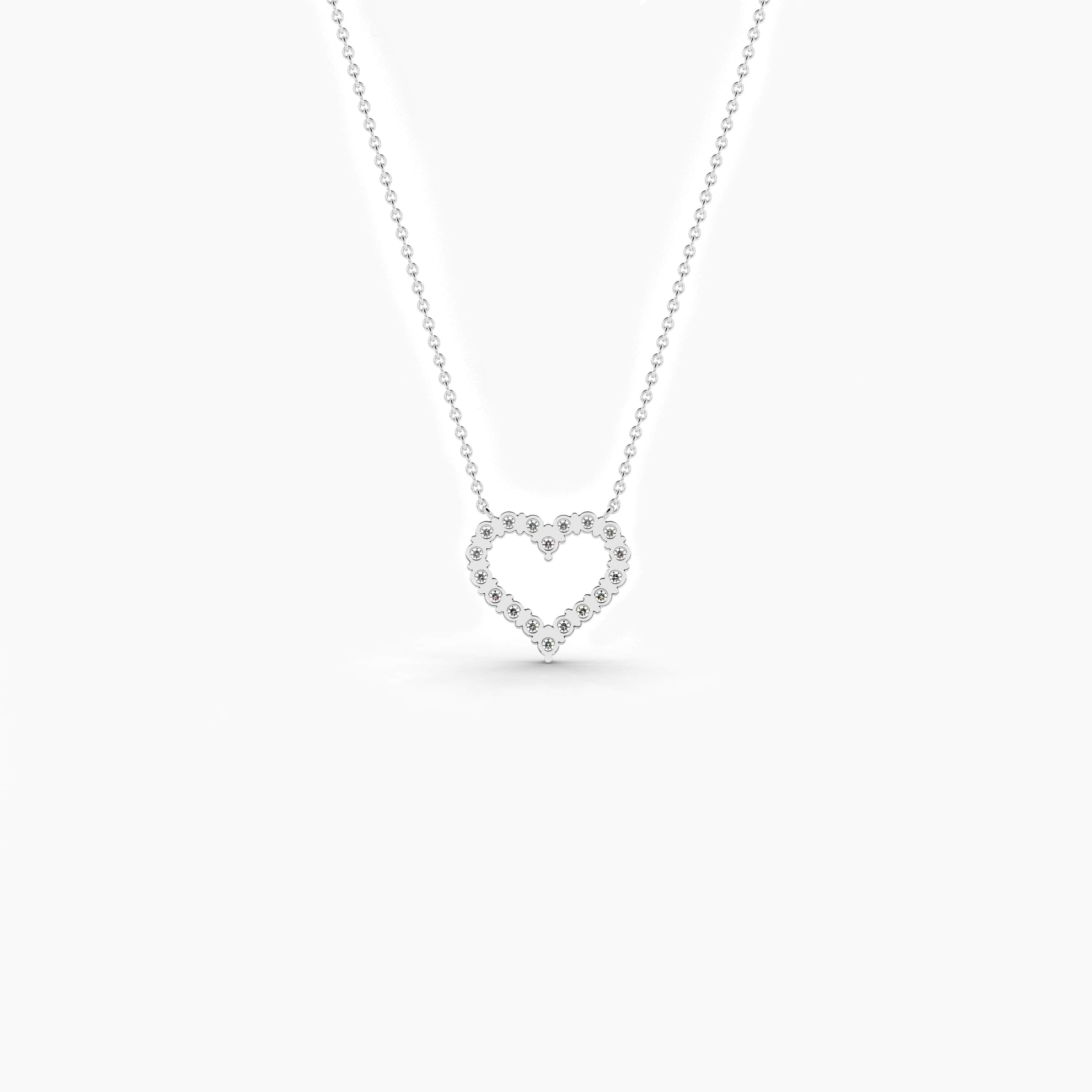 white gold  Moissanite diamond Necklace