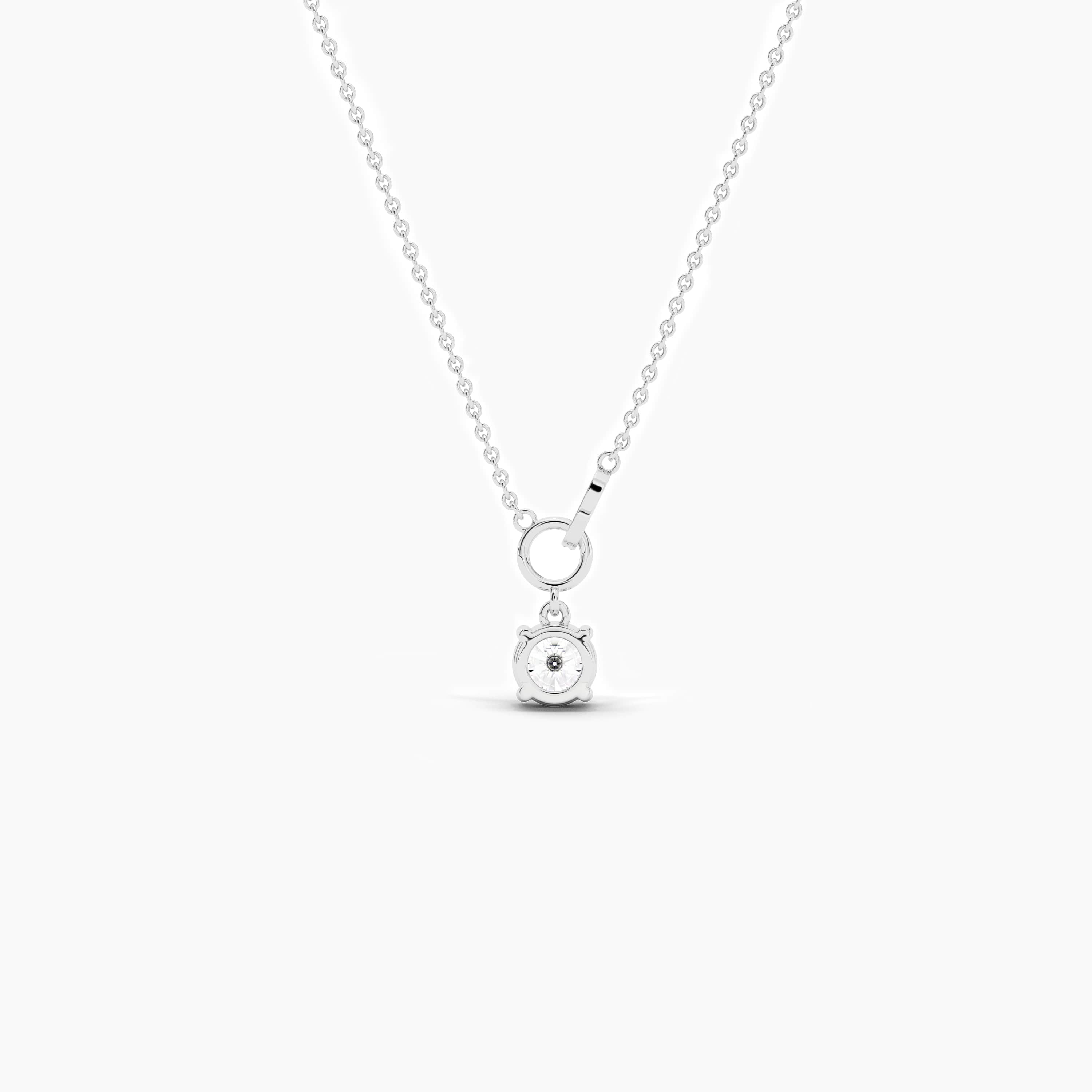 white gold lab grown diamond necklace