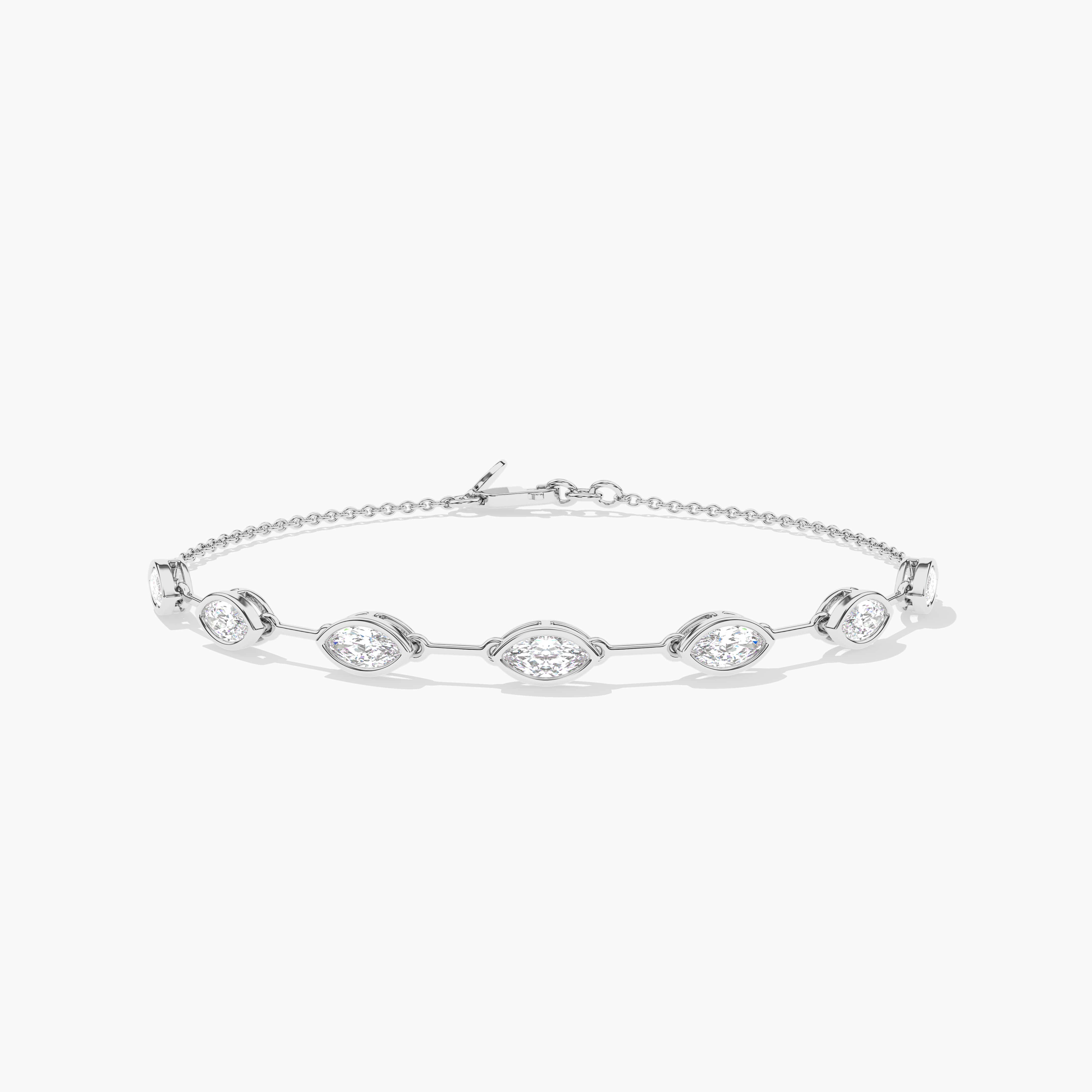 Bezel Set Diamond Bracelet 
