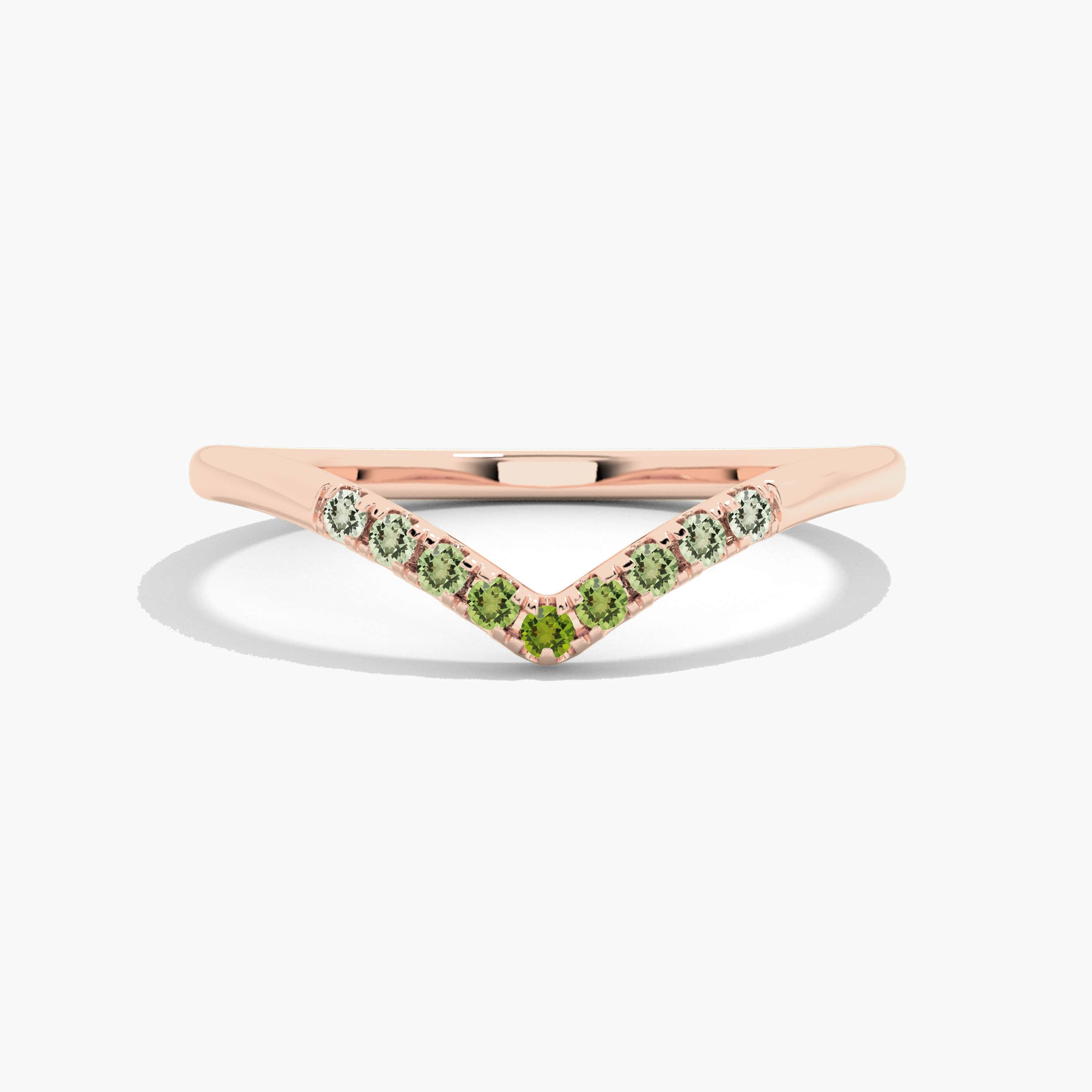 Curved Diamond Wedding Band