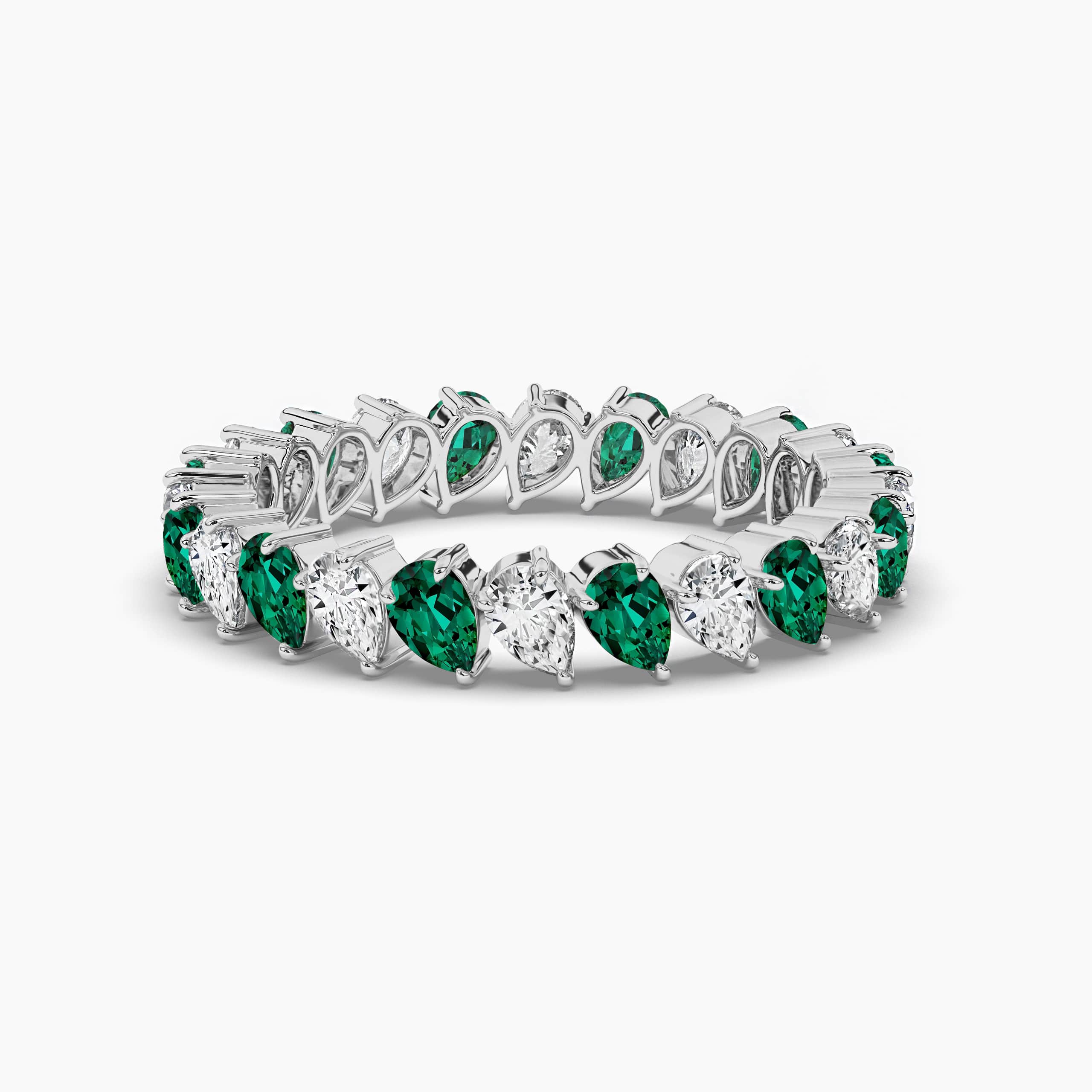 emerald eternity wedding band 