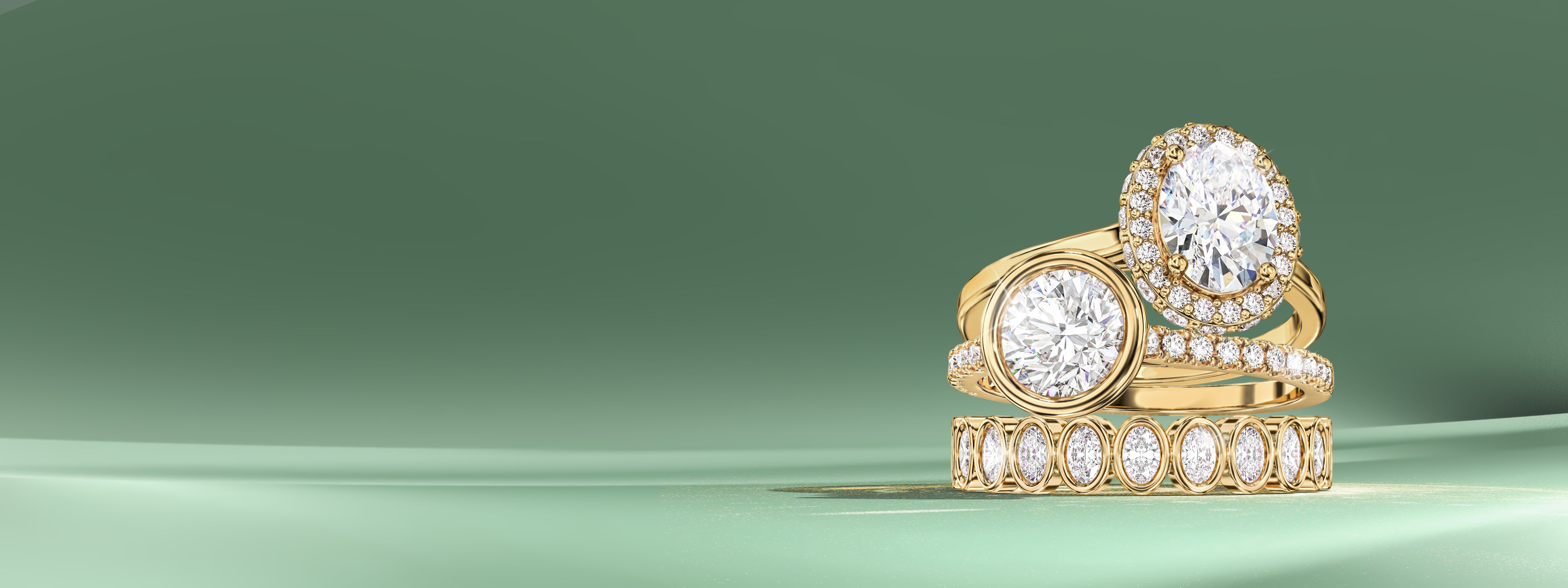 Earthshine Engagement rings