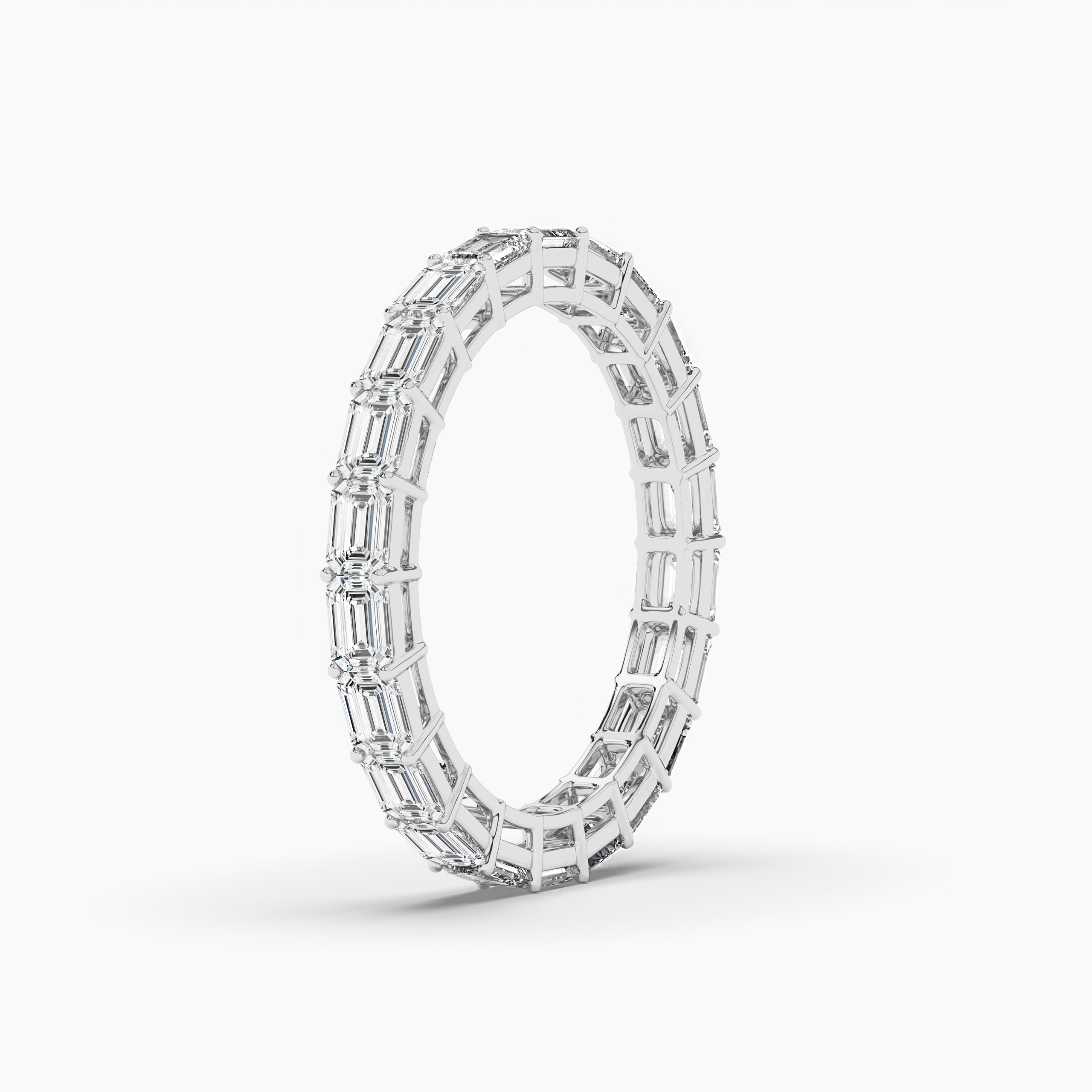 Emerald-Cut Eternity Wedding Band​