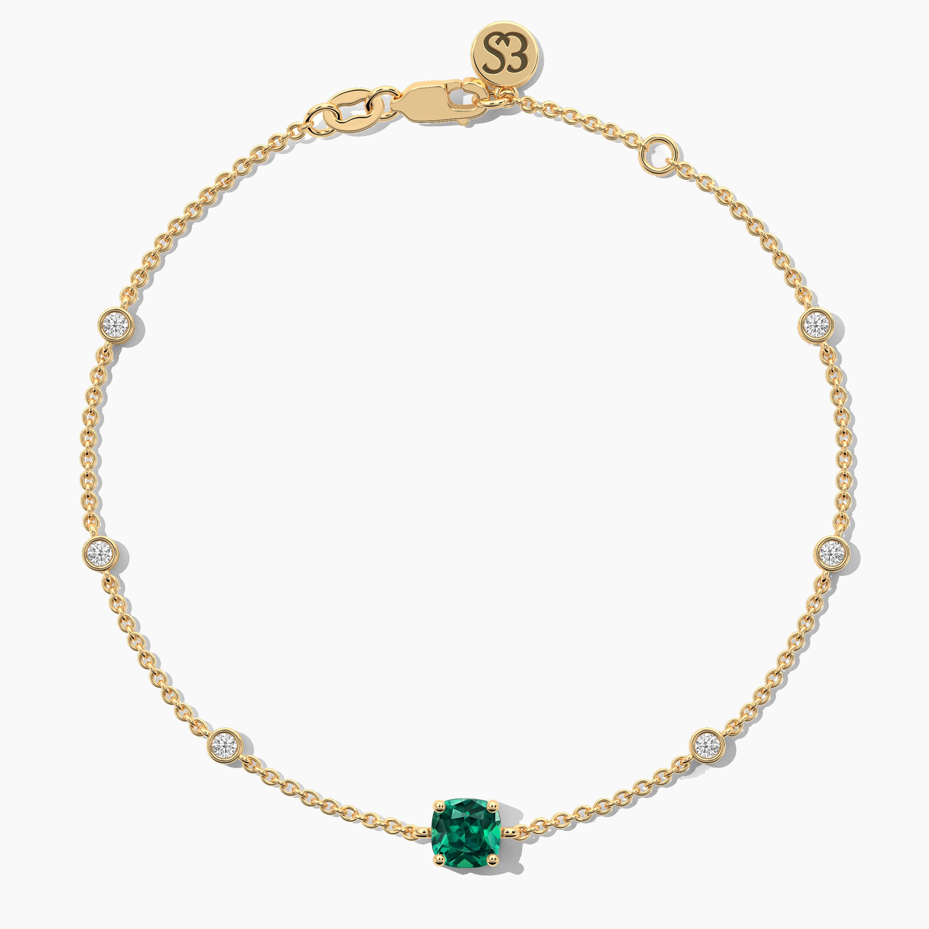 gold gem bracelet