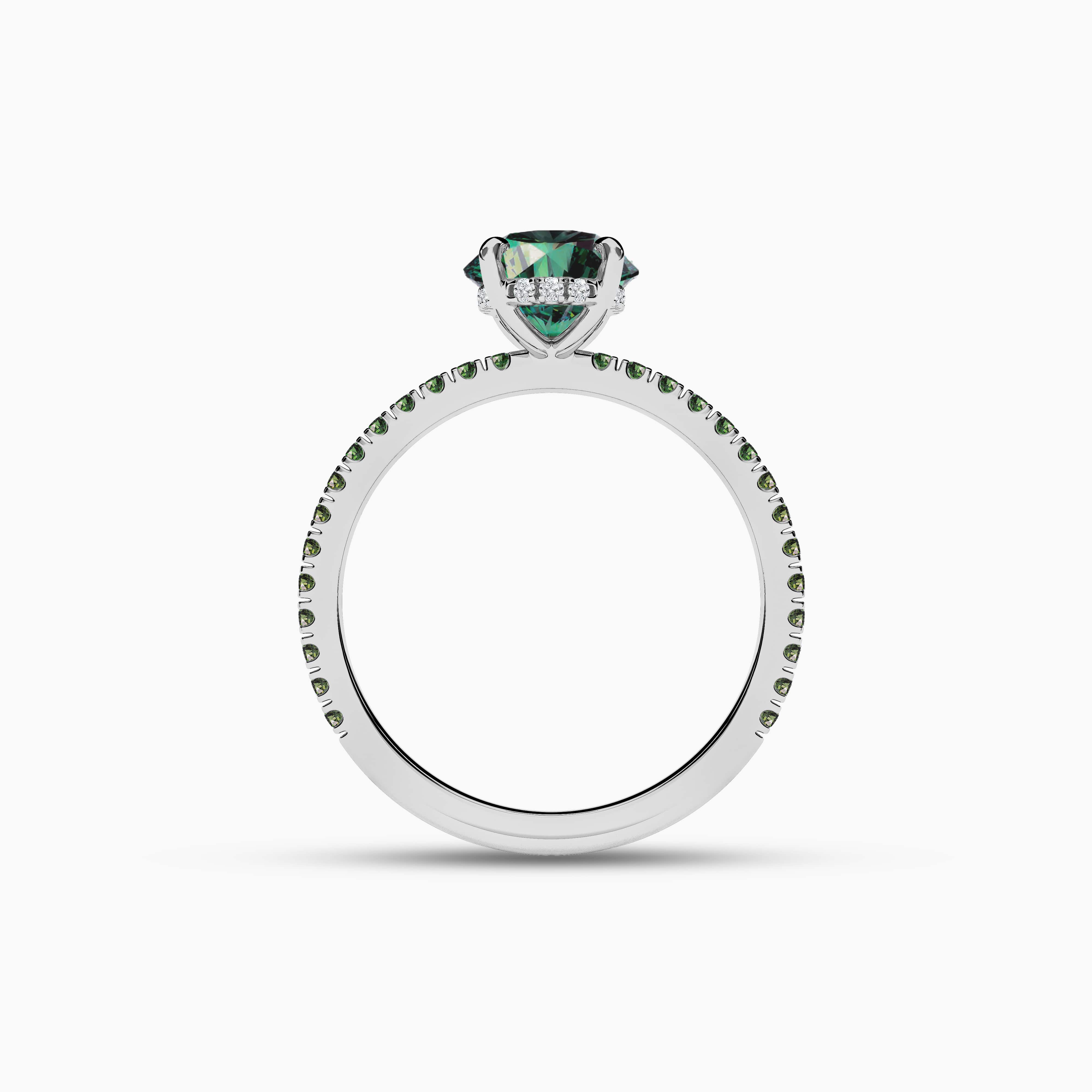 bluish green diamond ring​