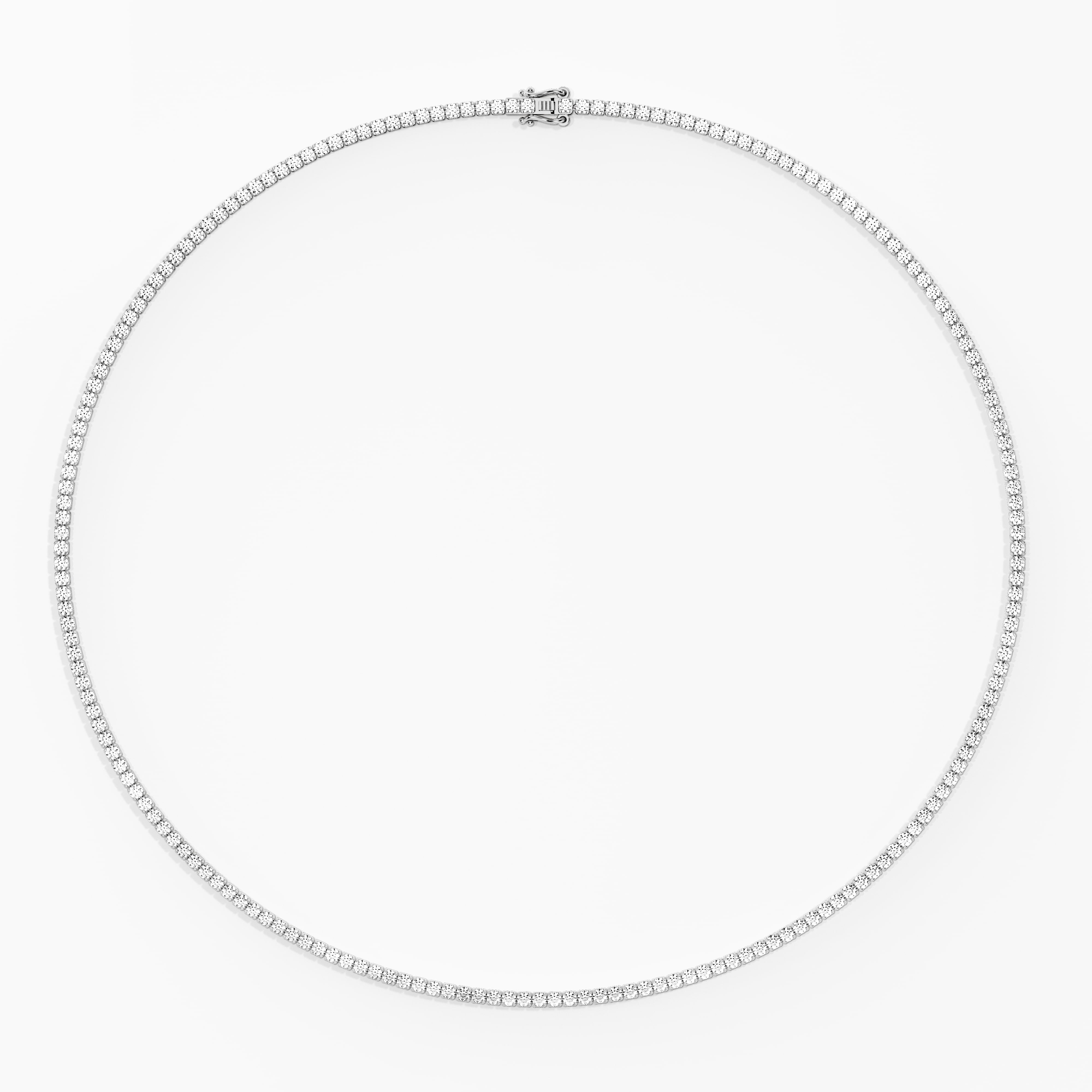 diamond tennis necklace white gold