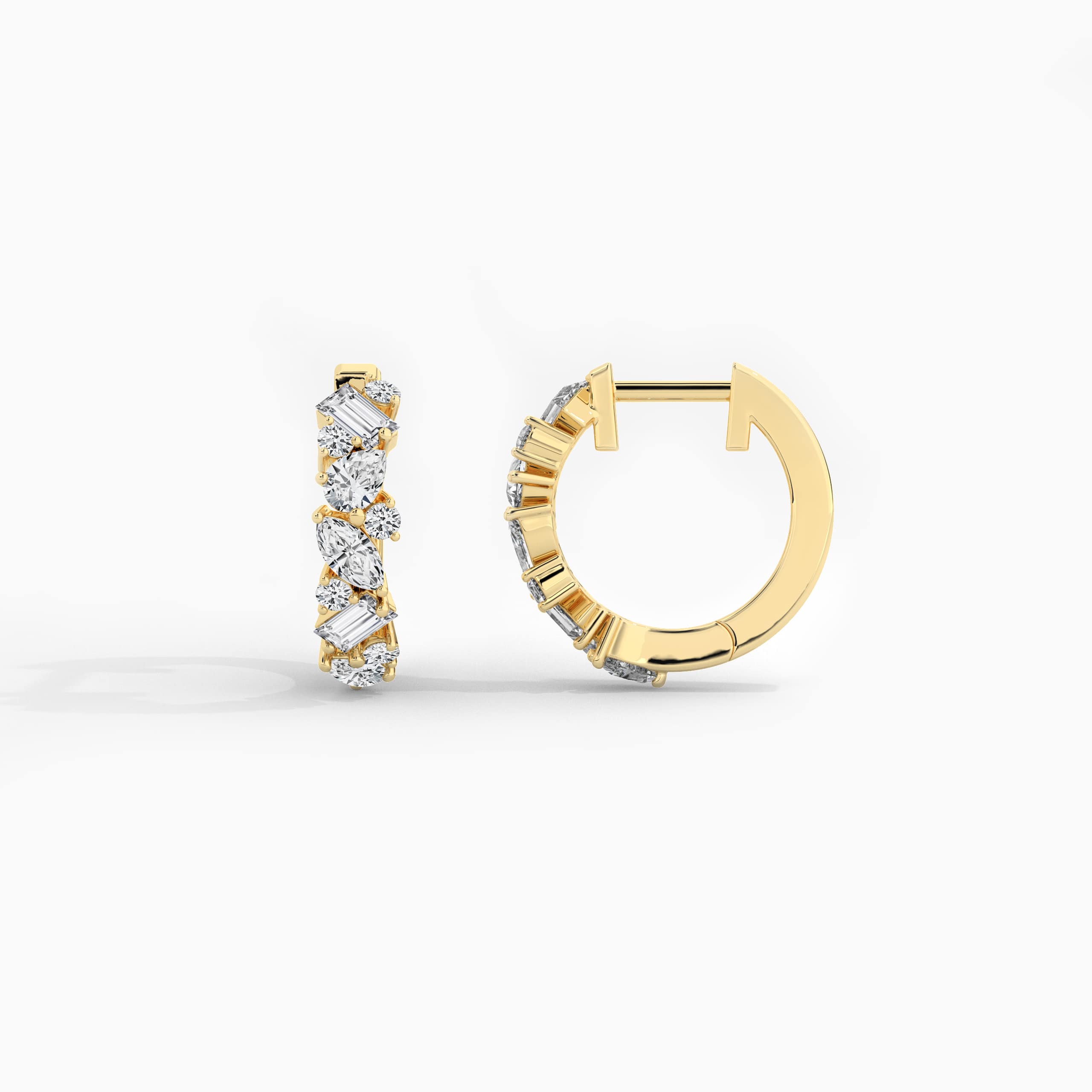 women's diamond hoop earrings
