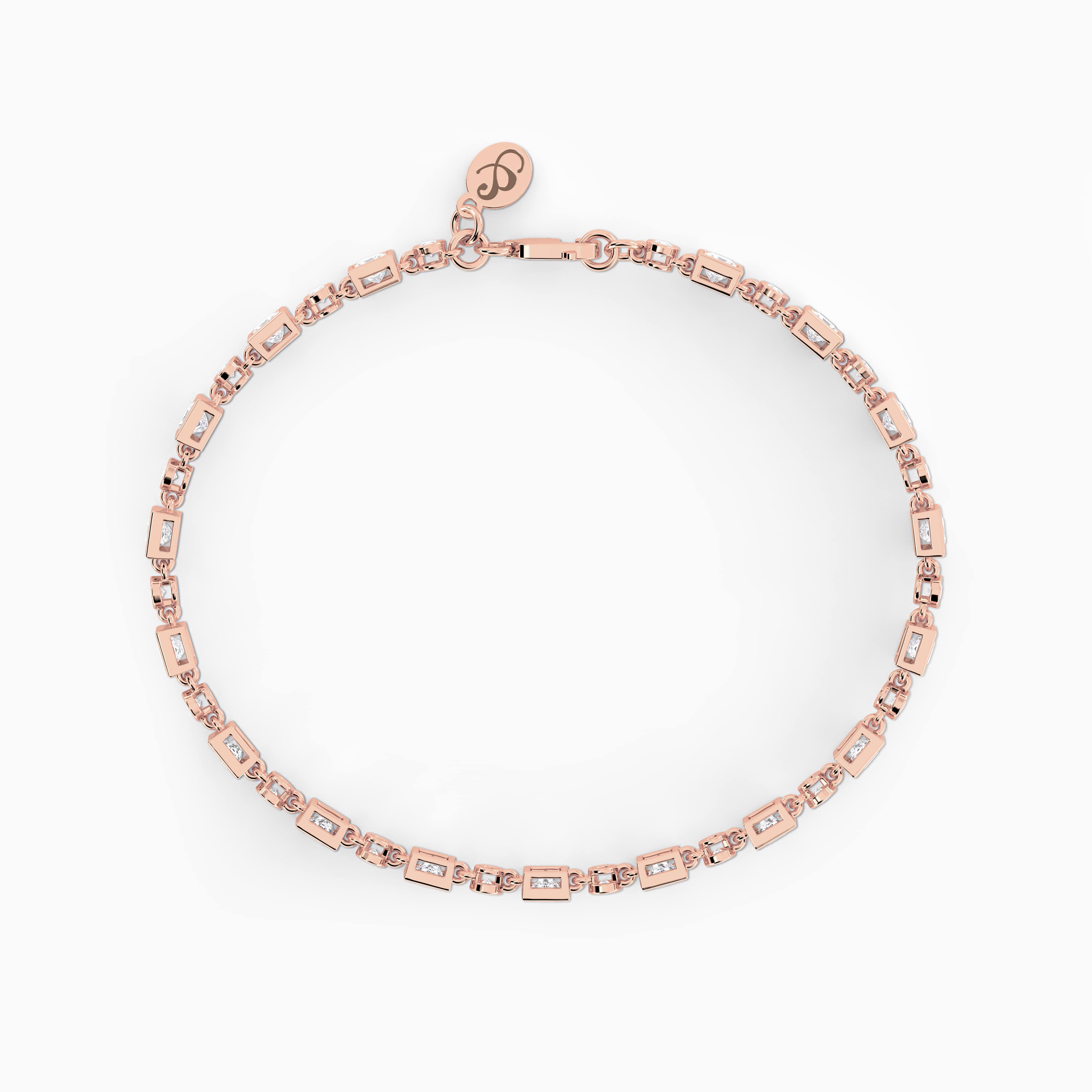 rose gold diamond tennis bracelet