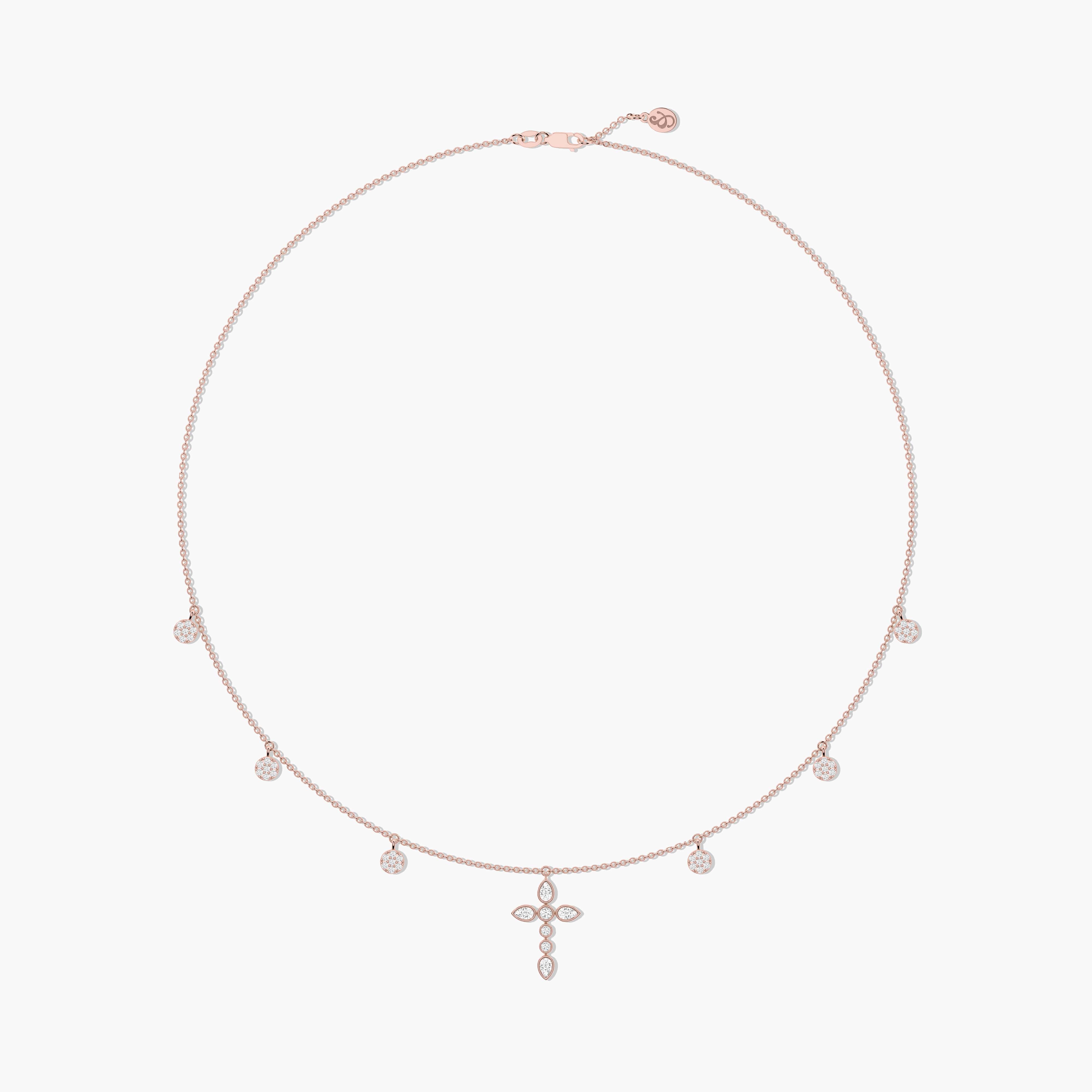 dimond cross necklace