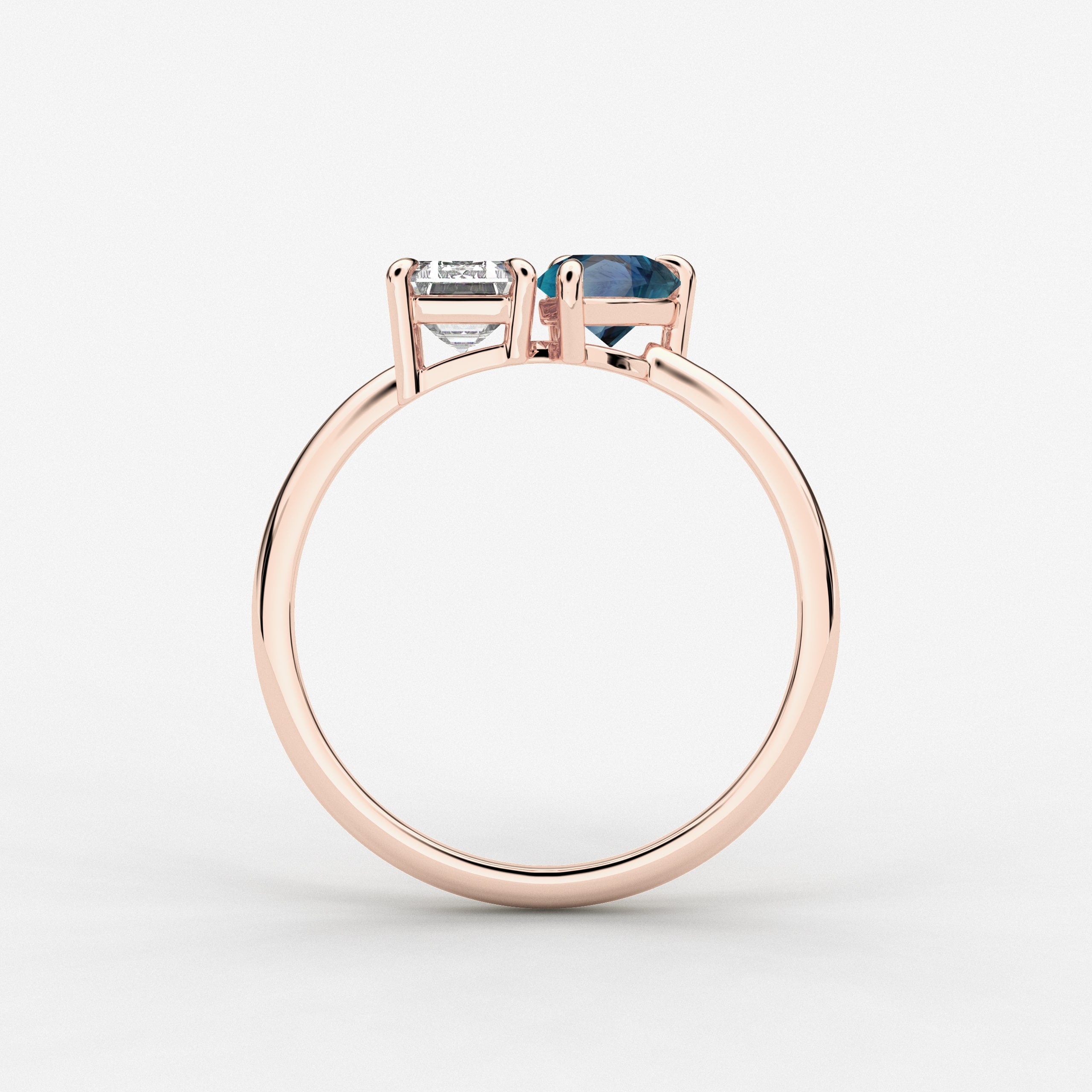 rose gold toi et moi ring