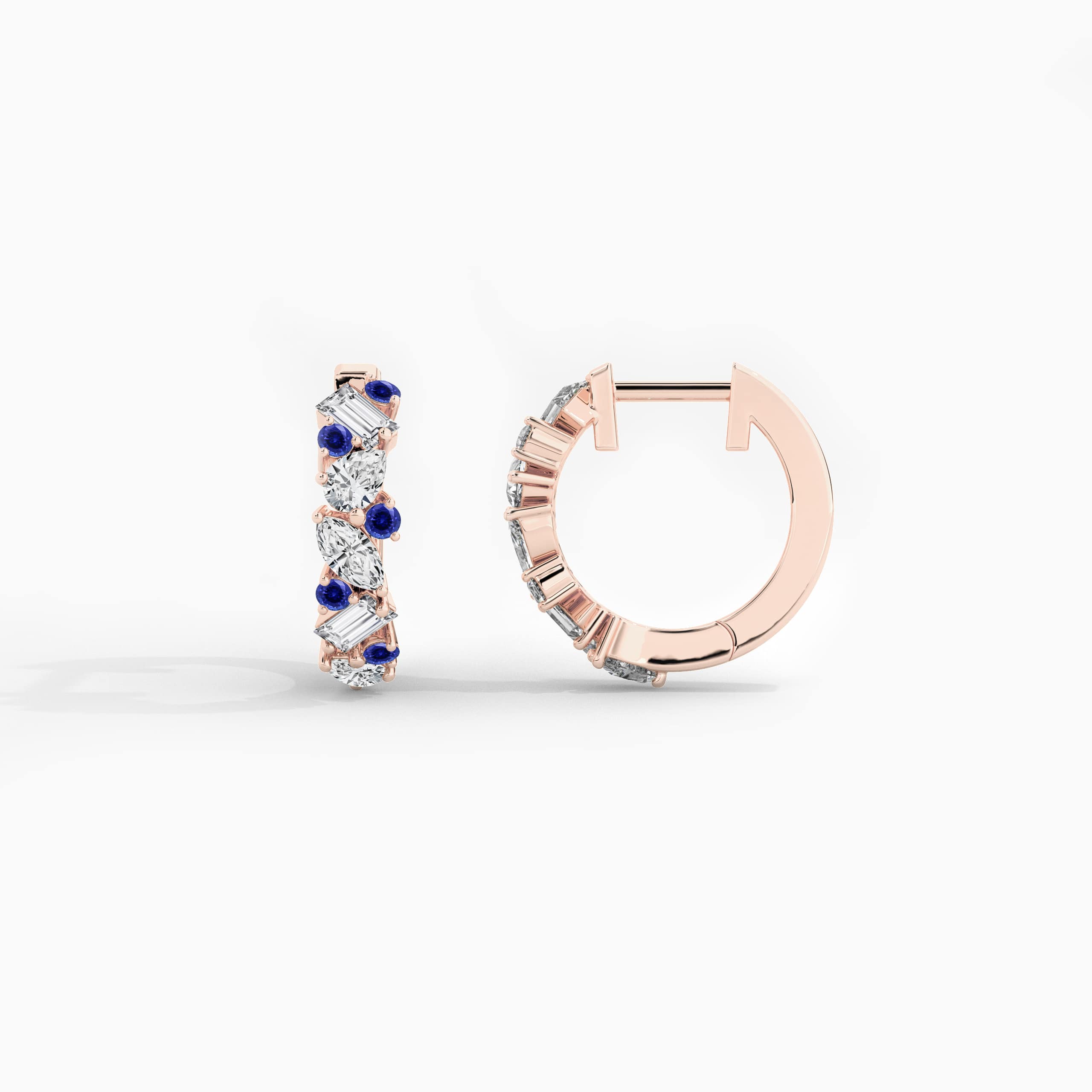 sapphire hoop earrings