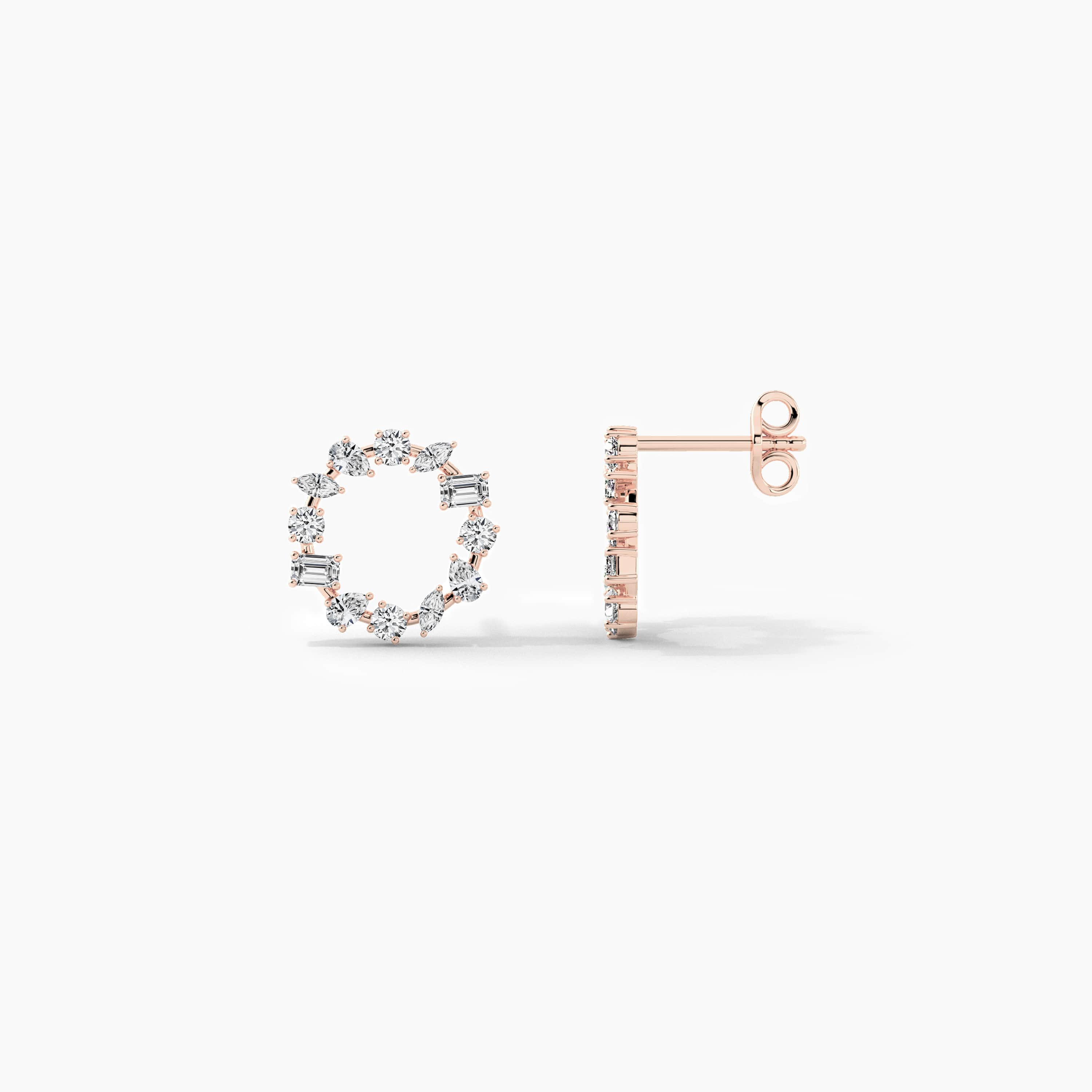 rose gold hoop earring for woman