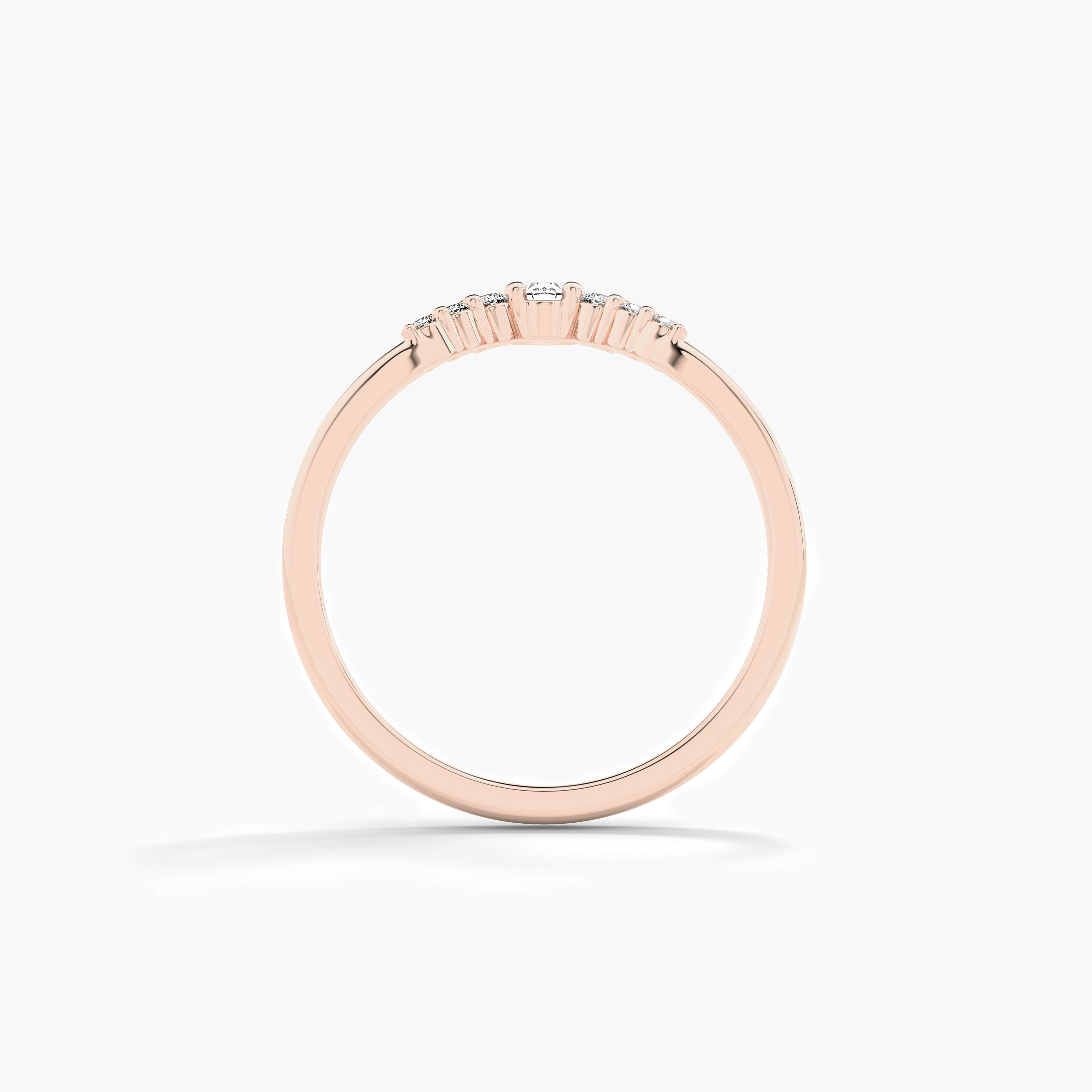 Pear and Round Wedding Ring