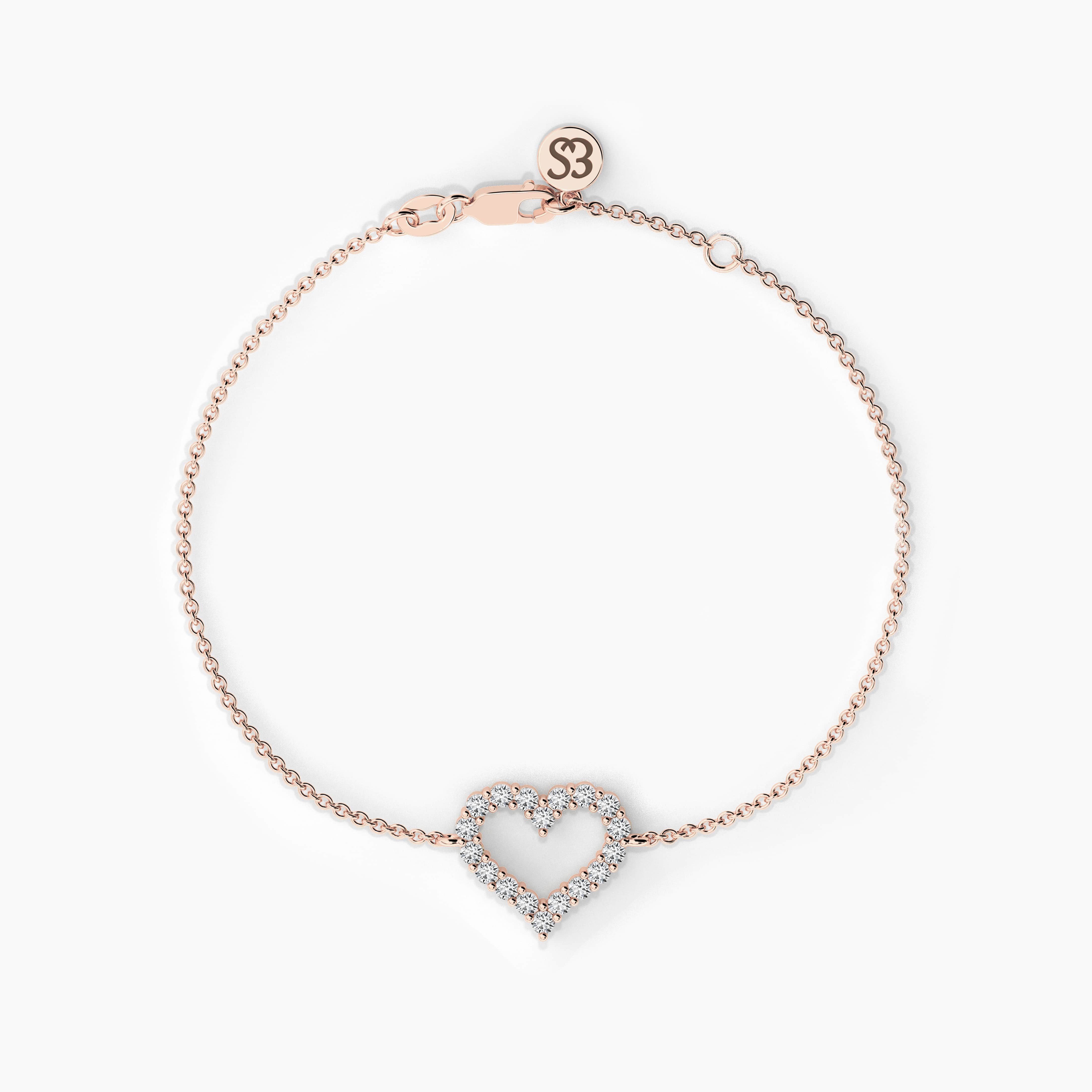 heart bracelet diamond