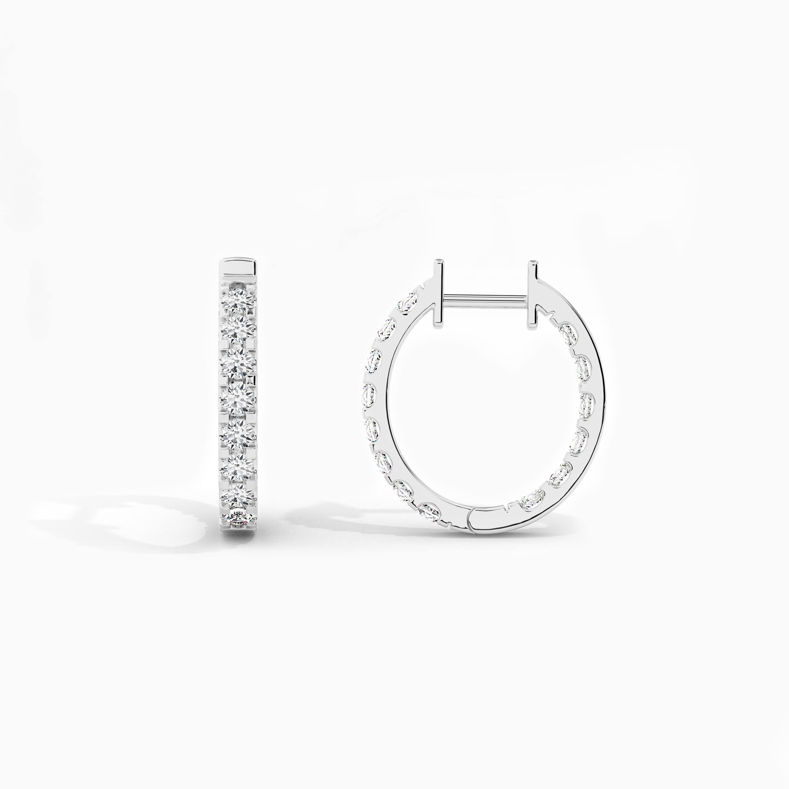 cheap diamond hoop earrings