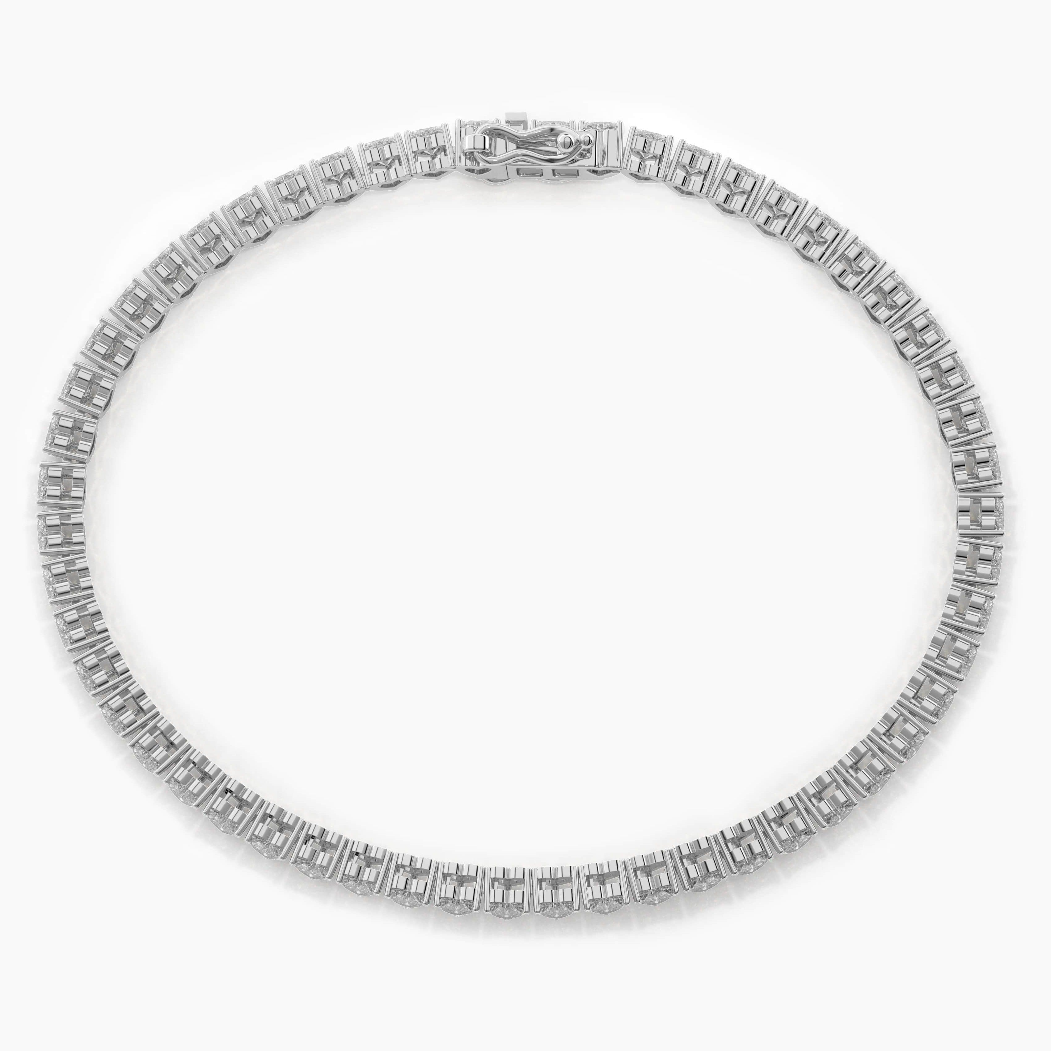 moissanite diamond tennis bracelet white gold