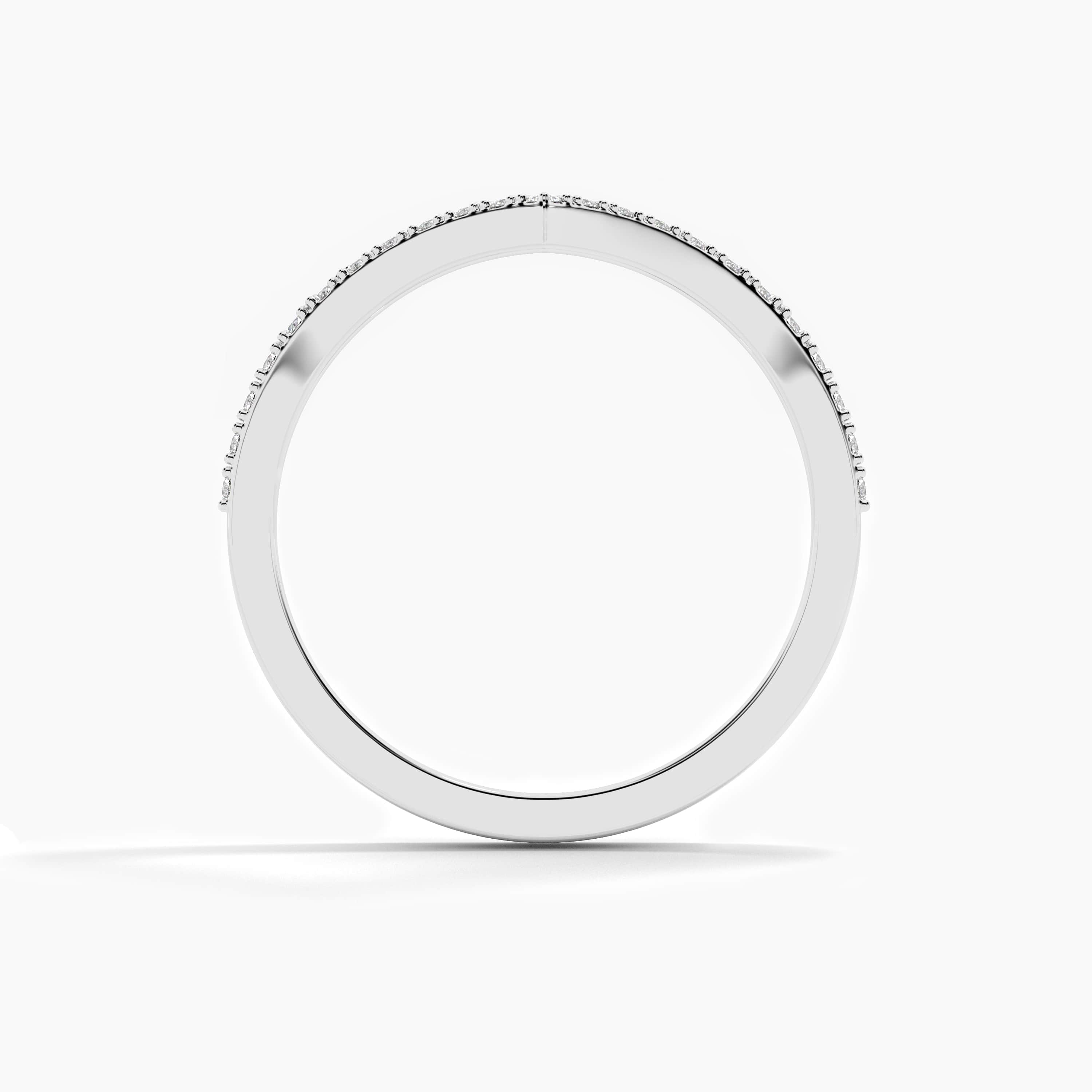 moissanite diamond curved ring 