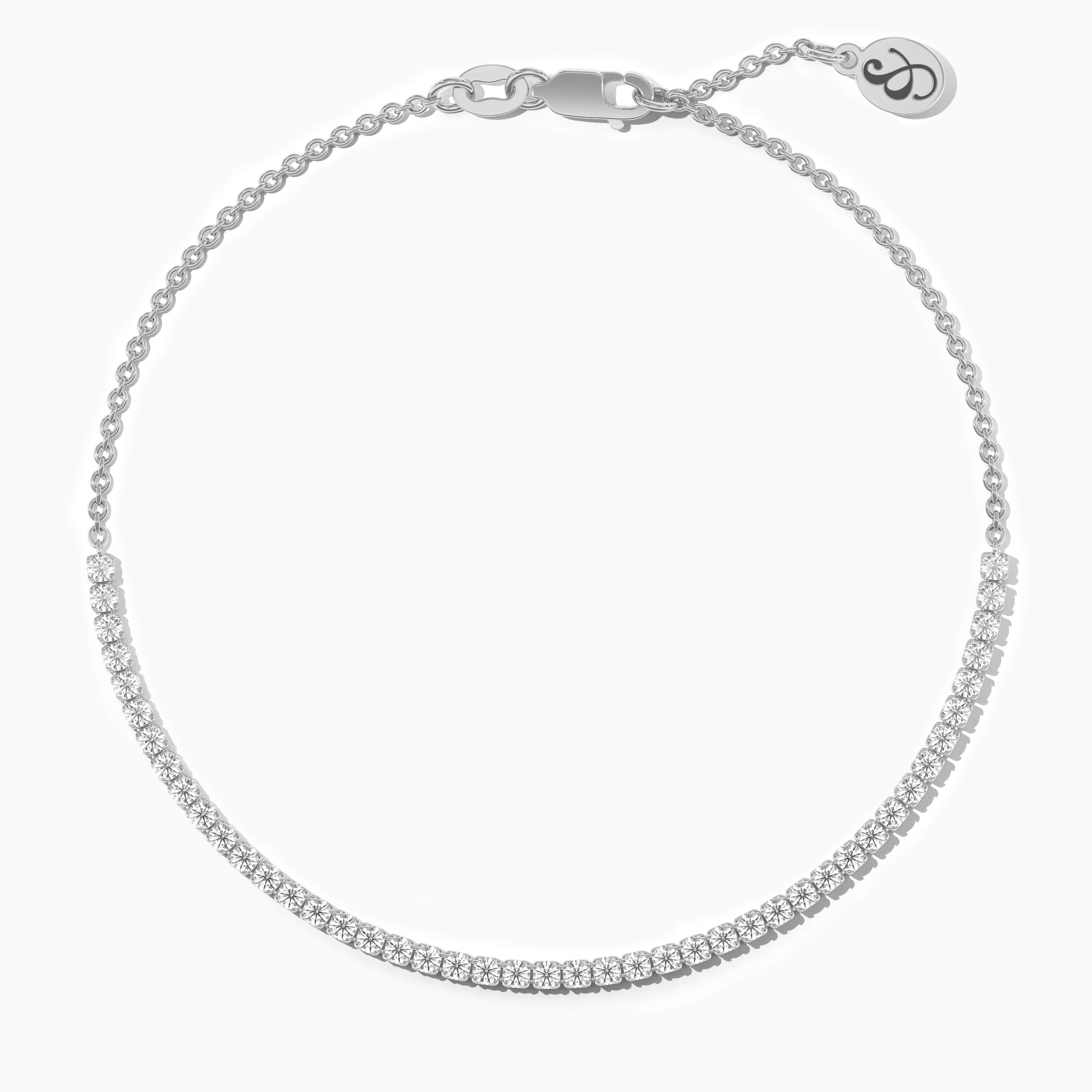 14k white gold diamond bracelet