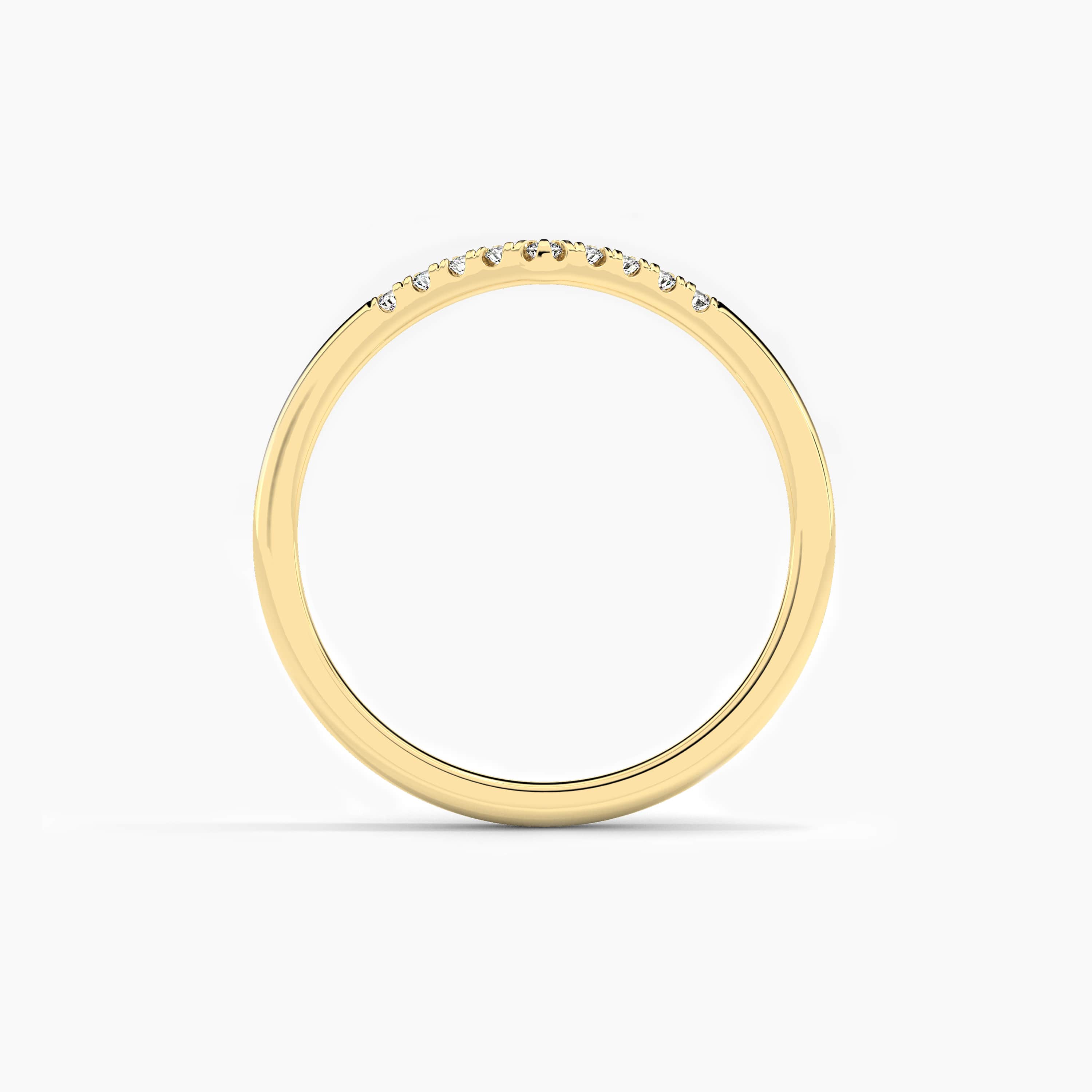 yellow gold round shape lab grown diamond ring