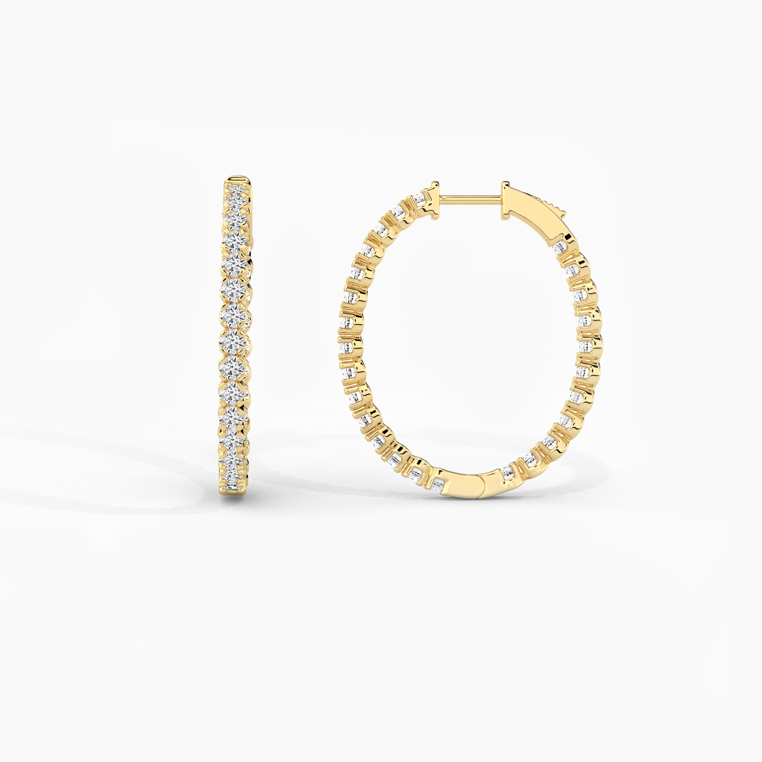 diamond hoops large