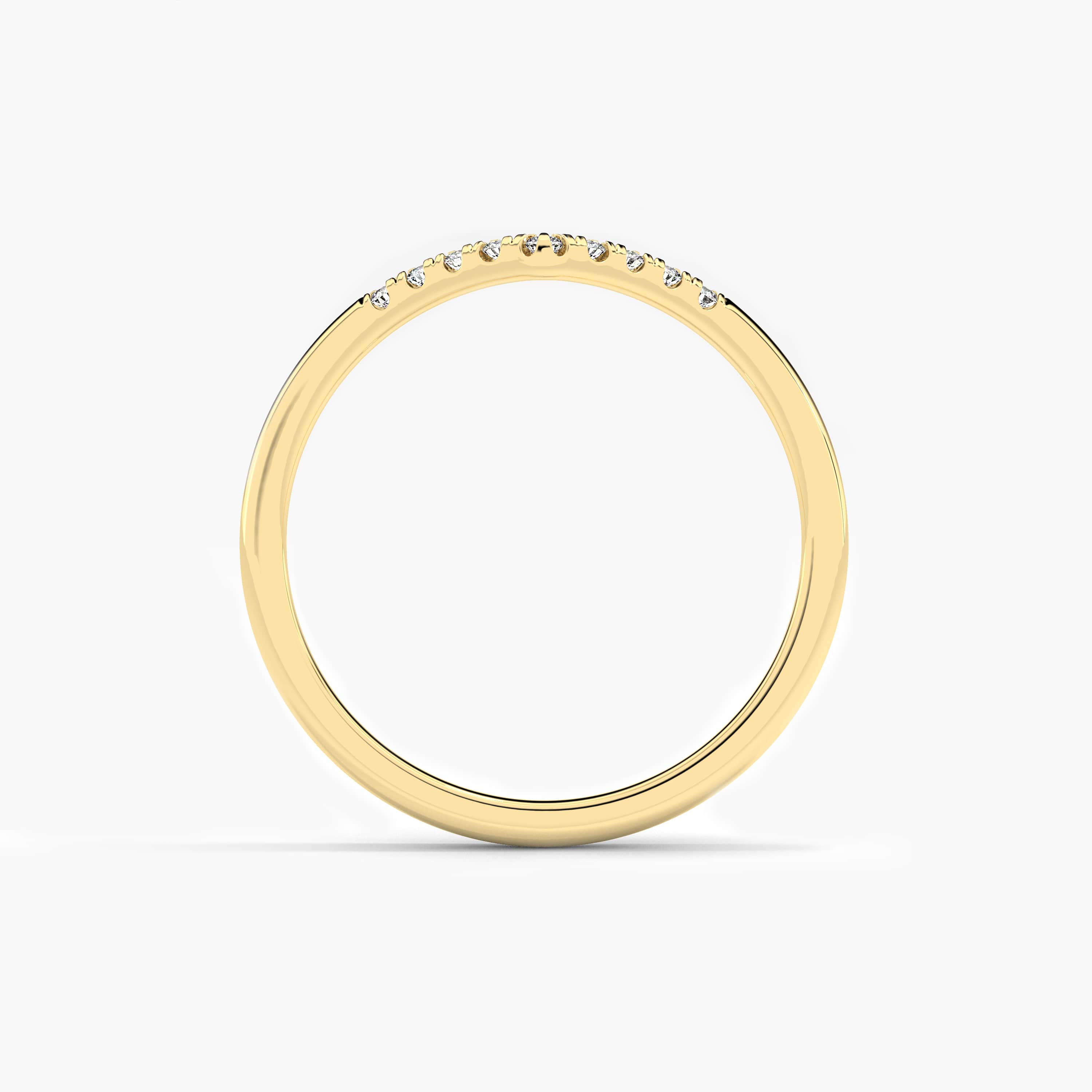 yellow gold round shape lab grown diamond ring 