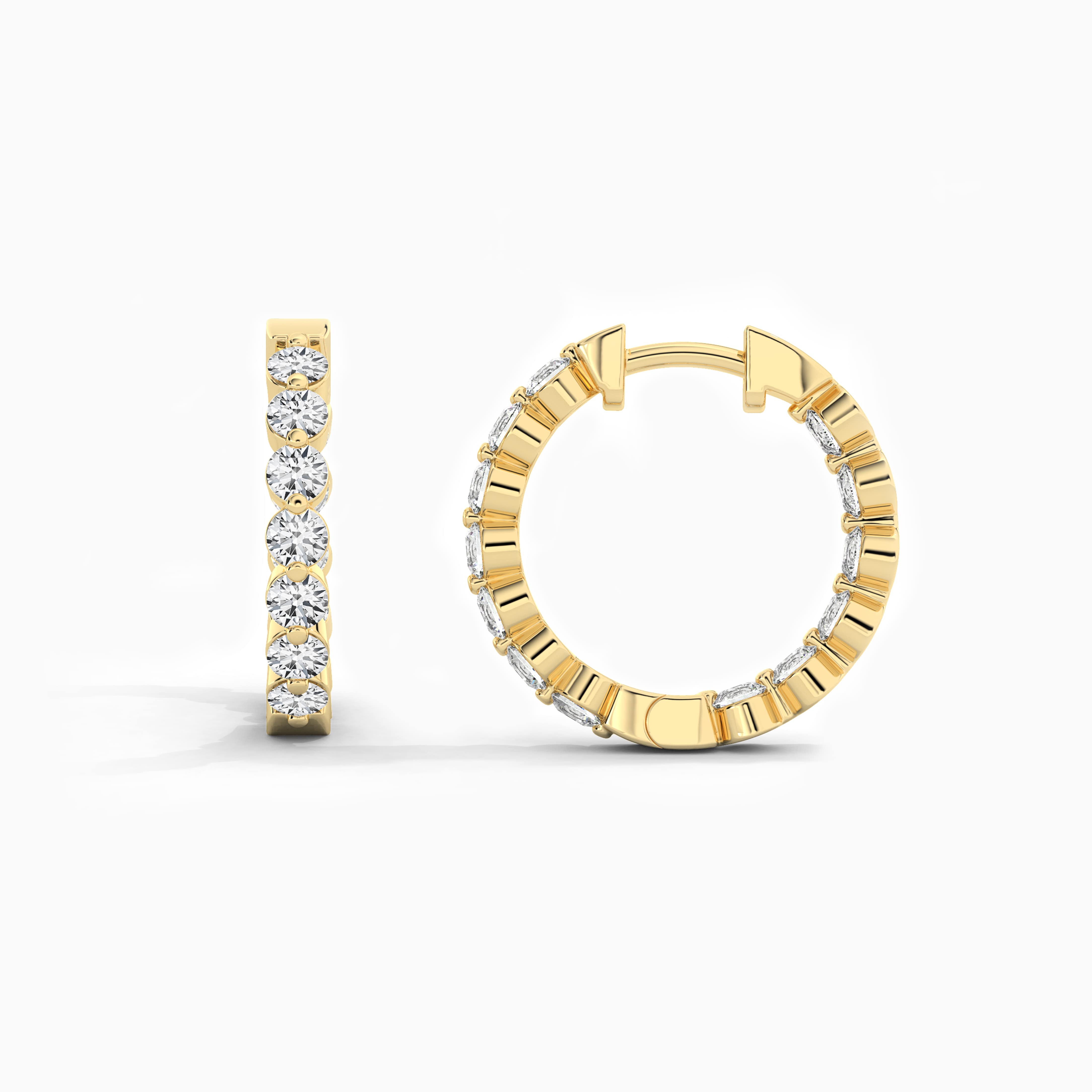 diamond hoop earrings for women