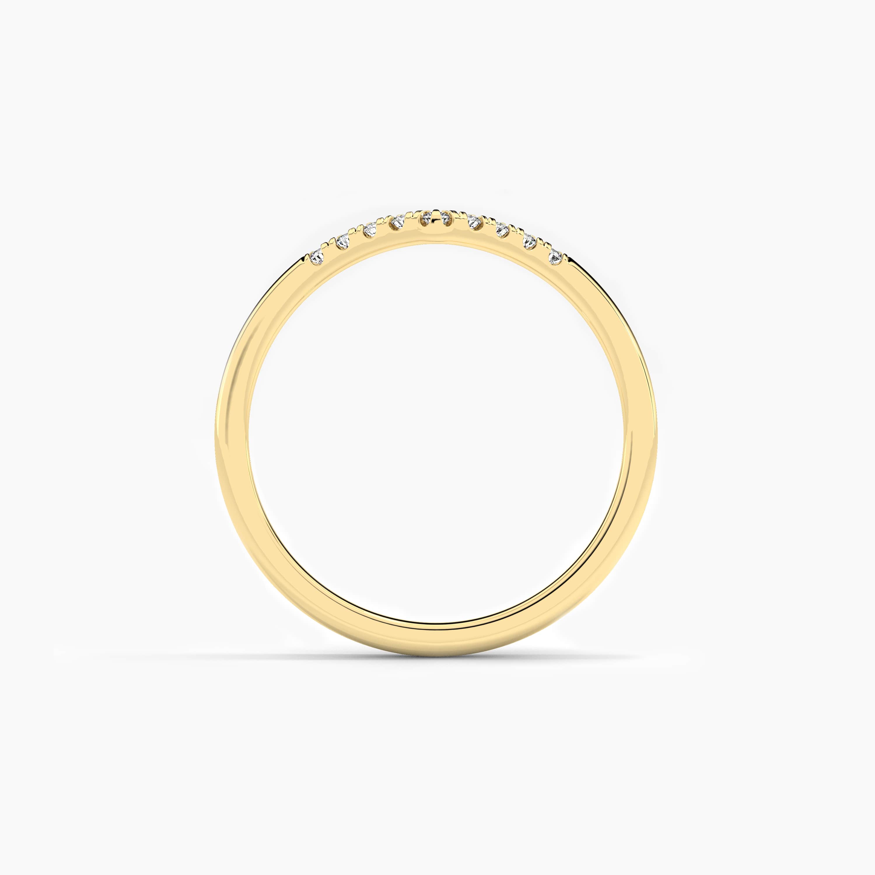 yellow gold round shape lab grown diamond ring