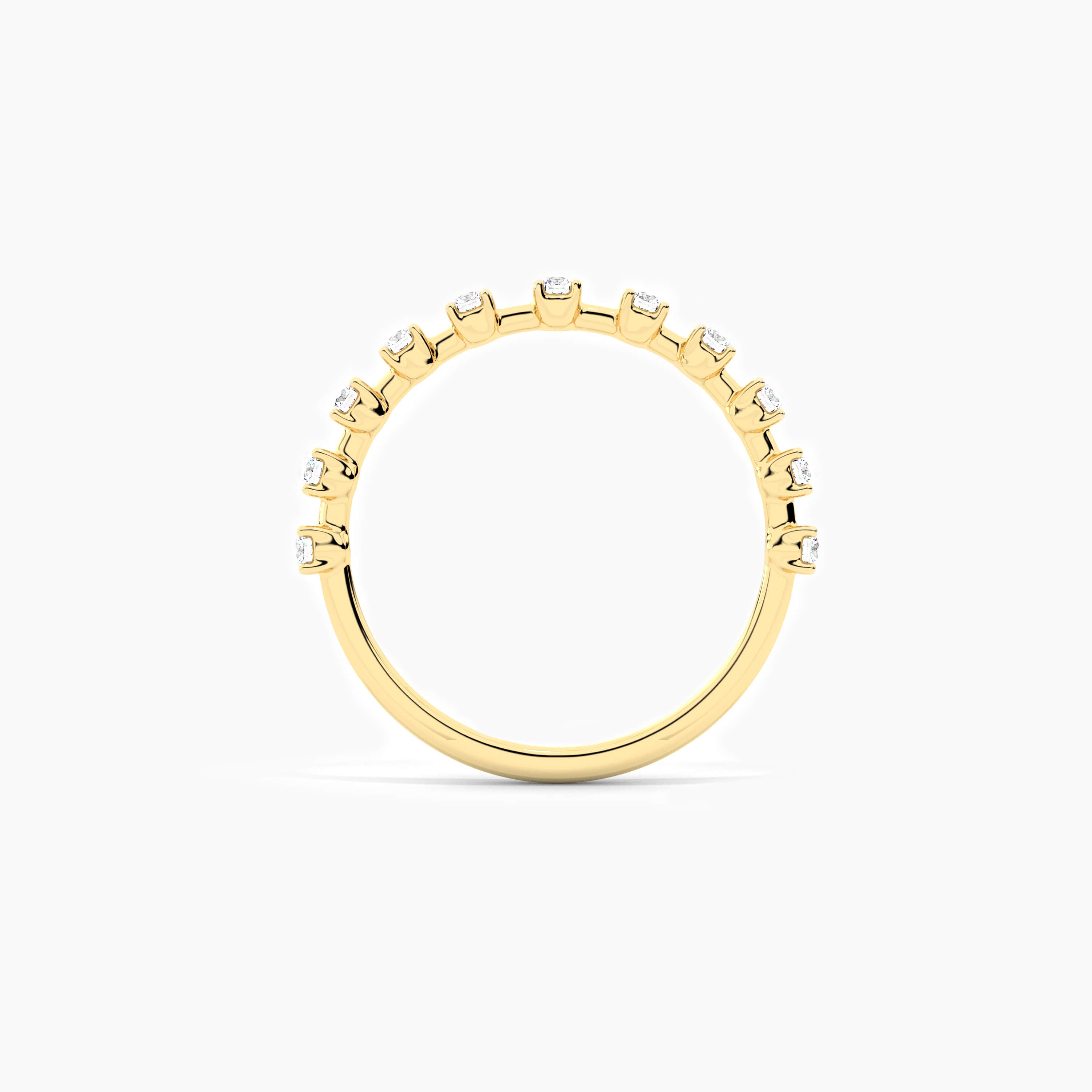 yellow gold wedding eternity band