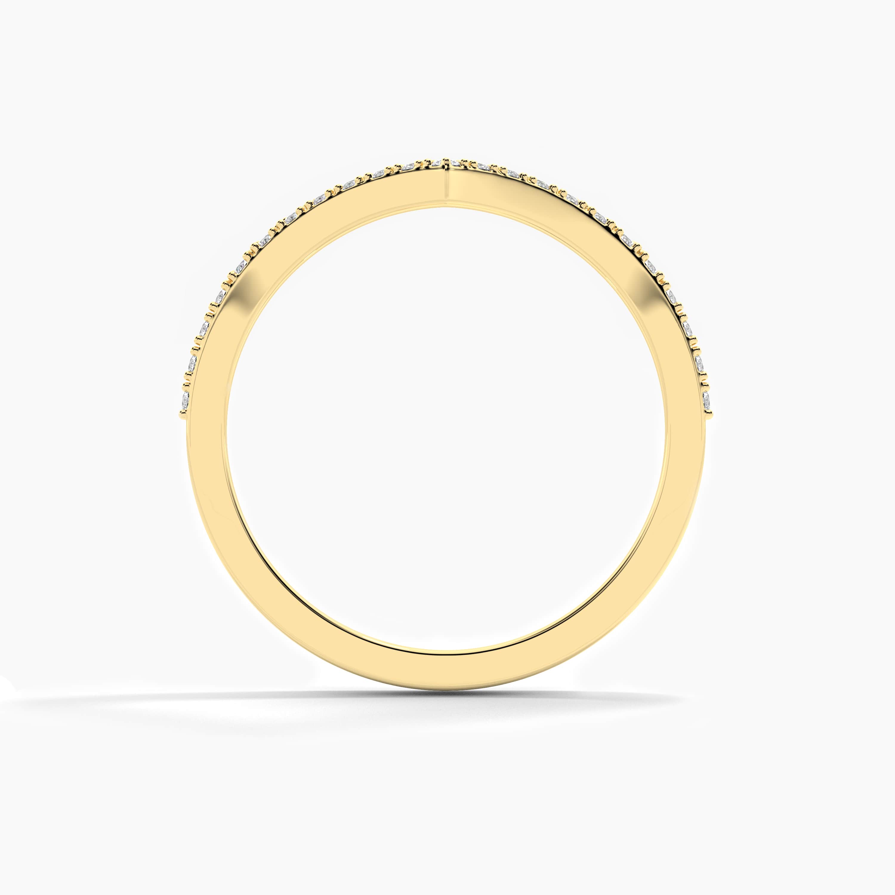 yellow gold curved band 
