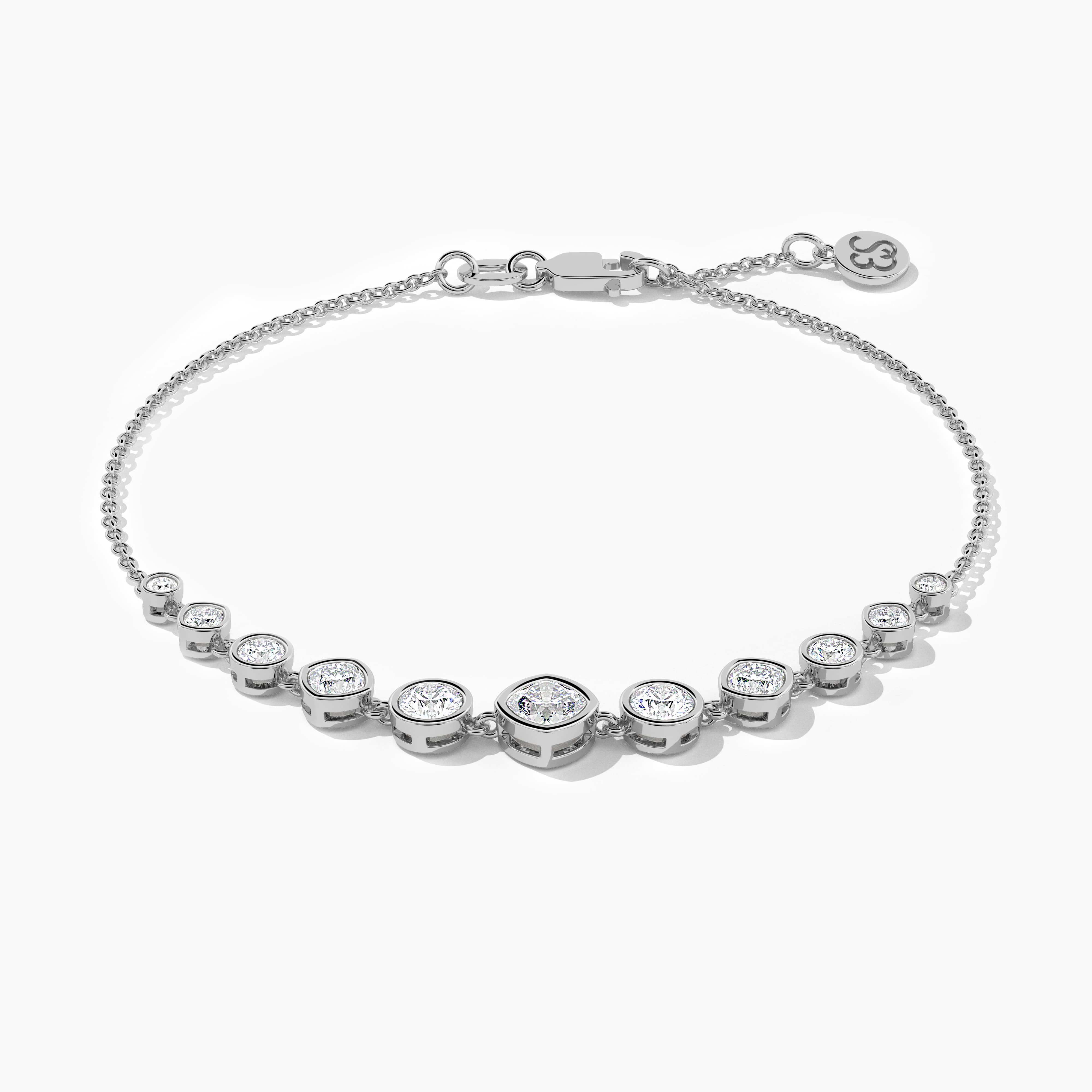 bezel set tennis bracelet