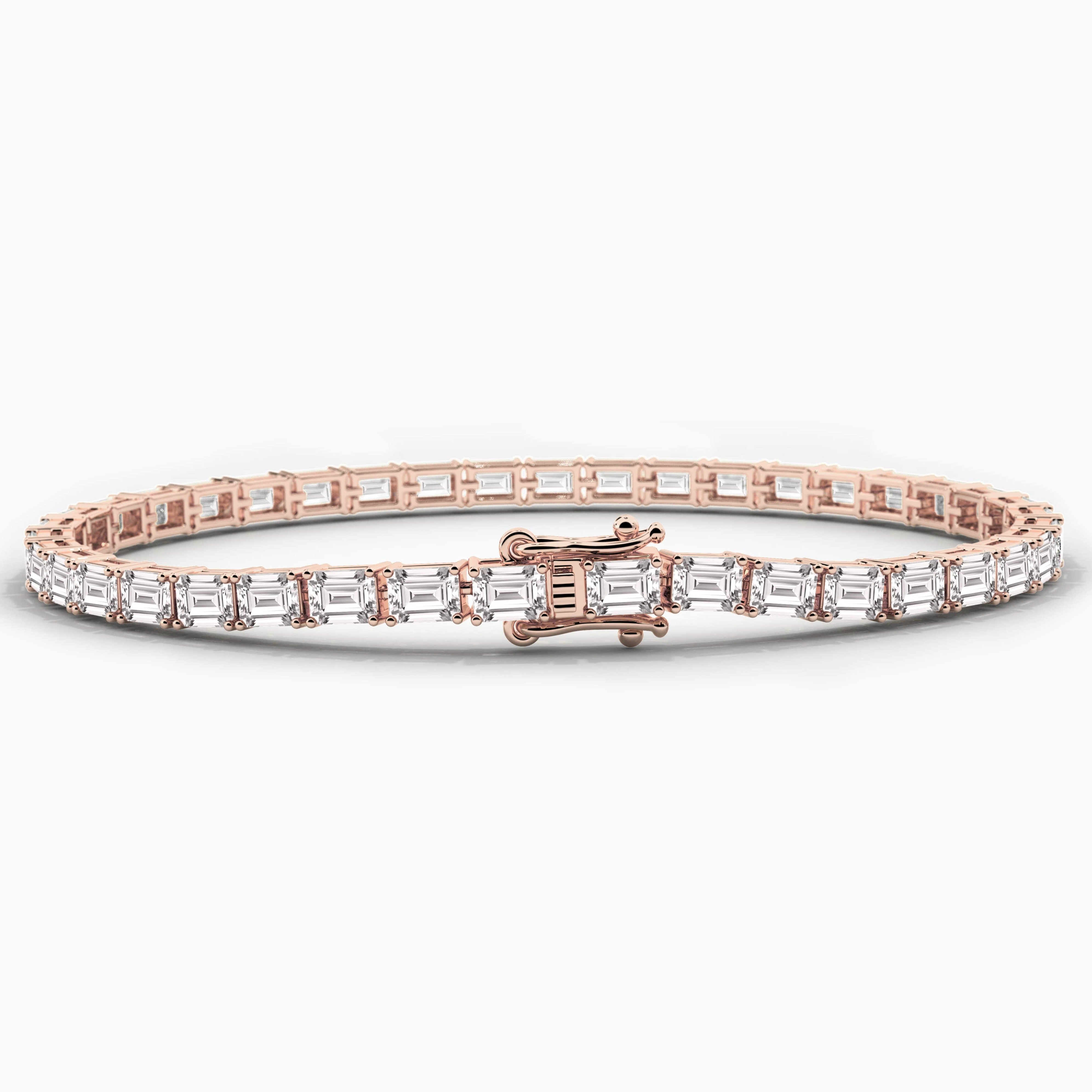 rose gold moissanite diamond tennis bracelet