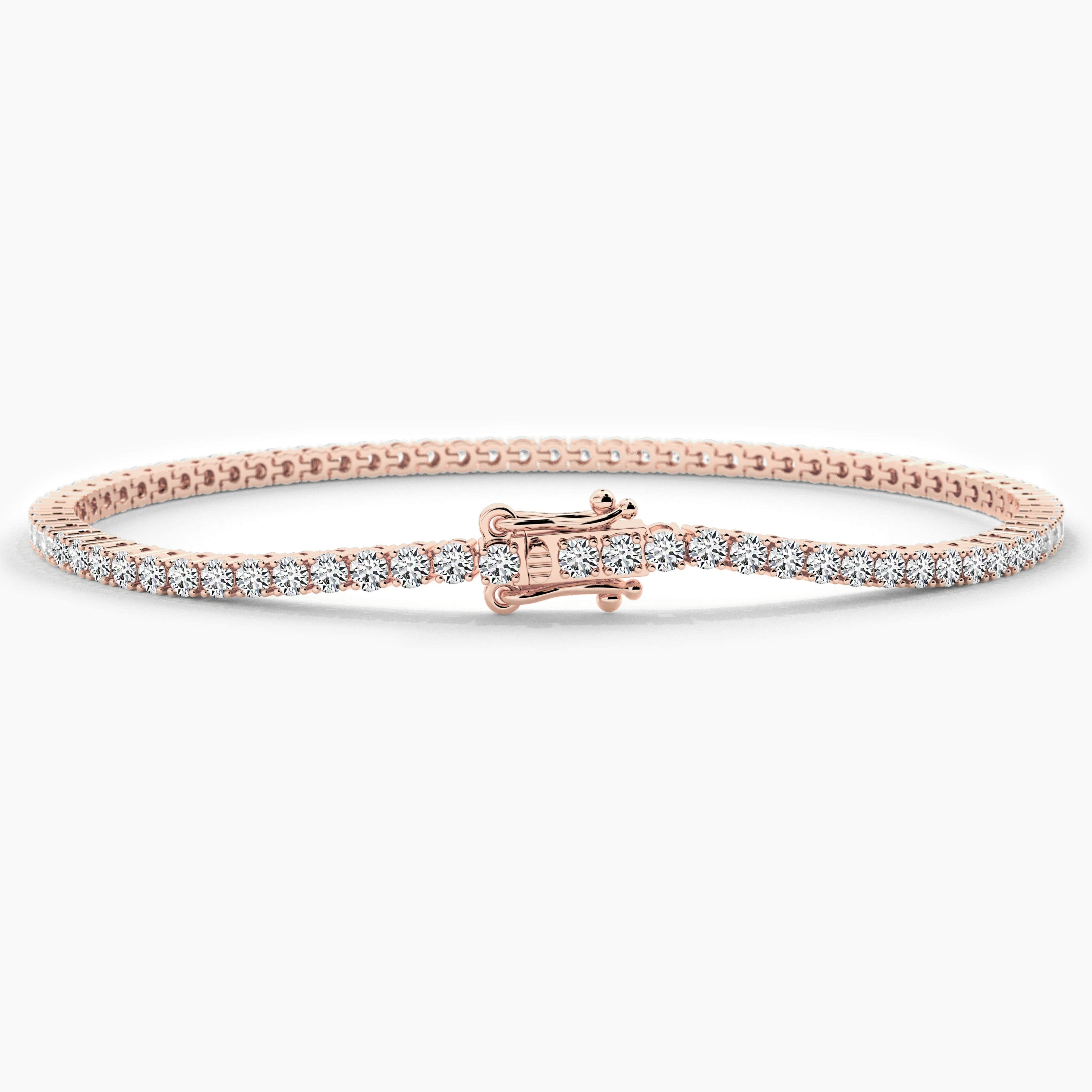 tennis bracelet in rose gold
