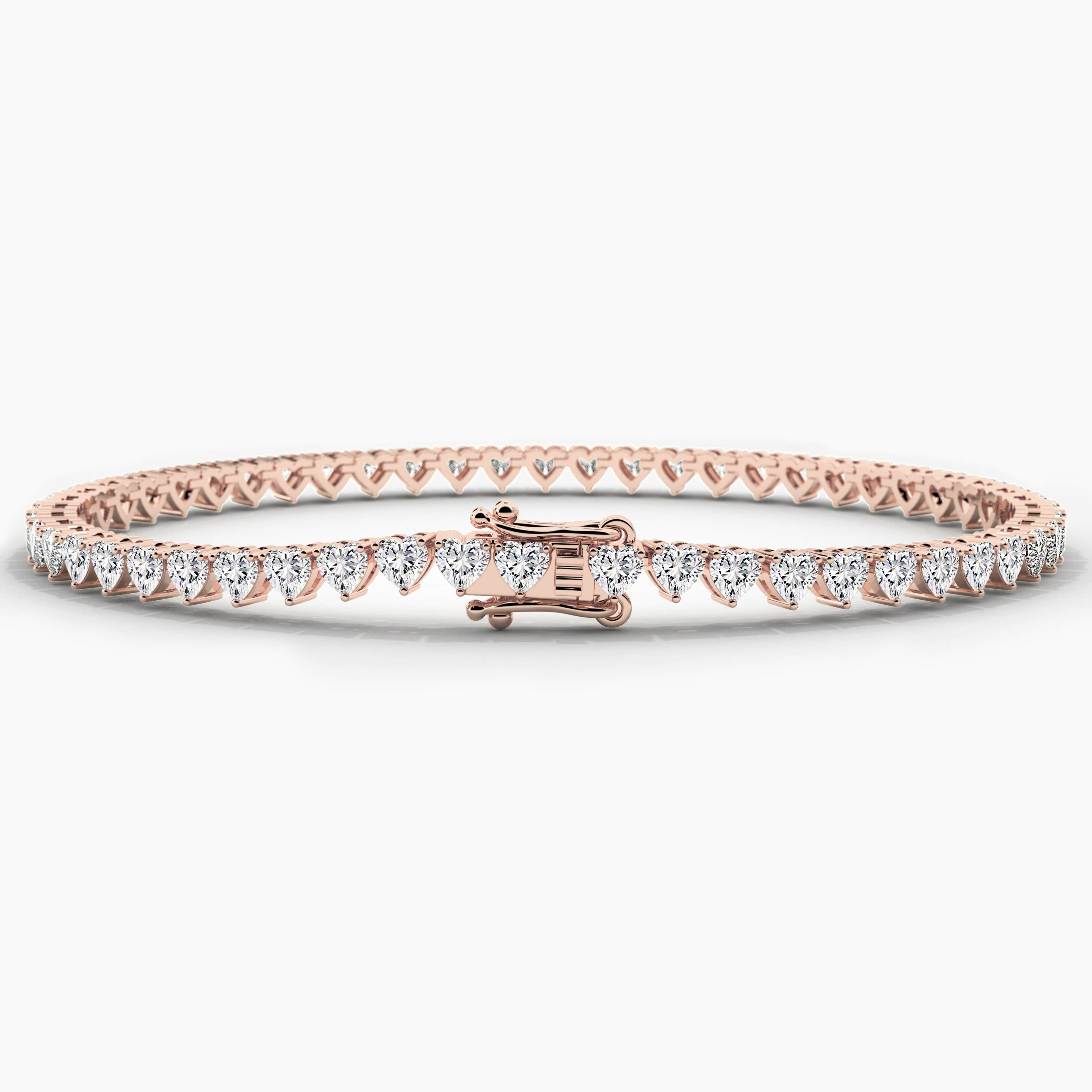  moissanite diamond tennis bracelet rose gold 