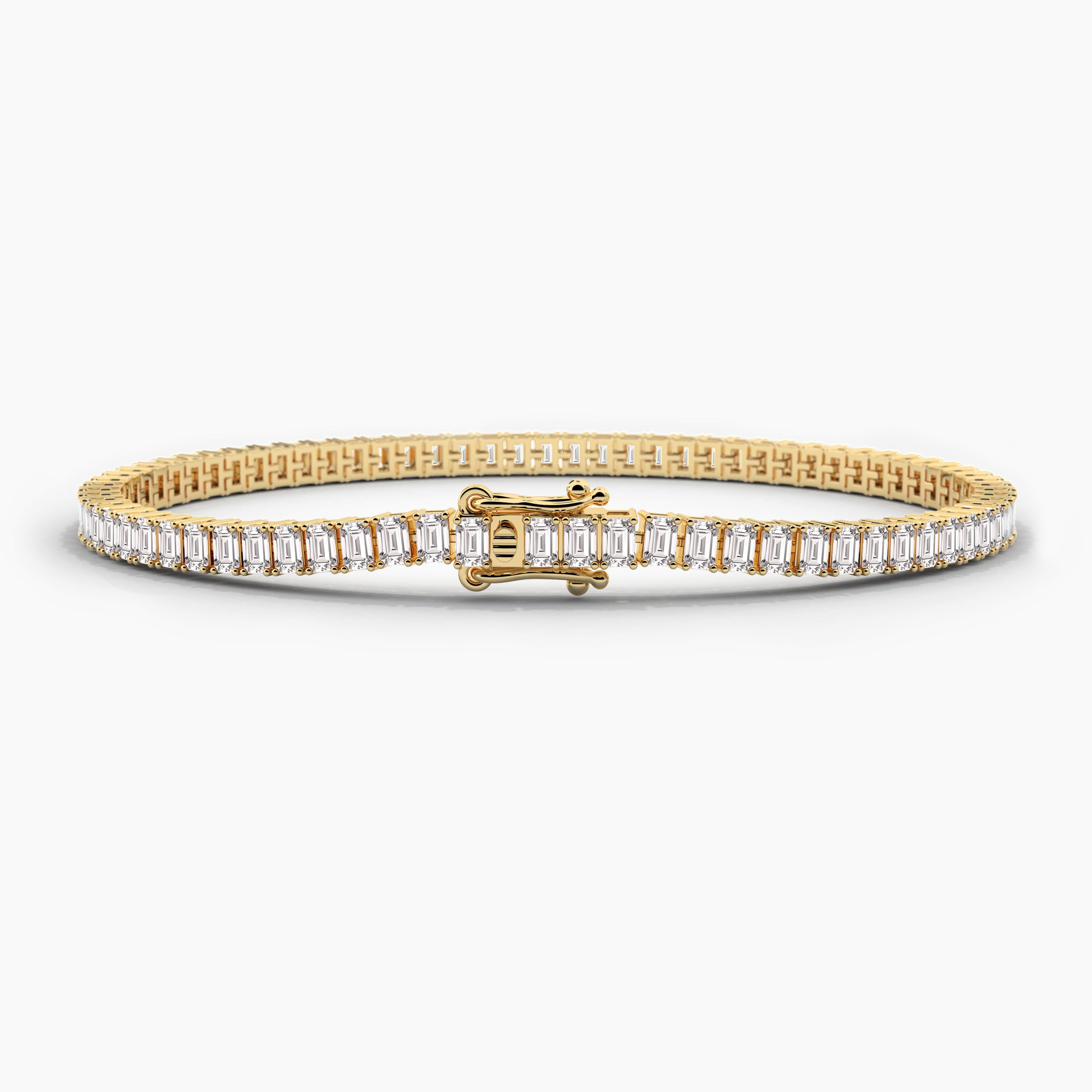 yellow gold diamond tennis bracelet 