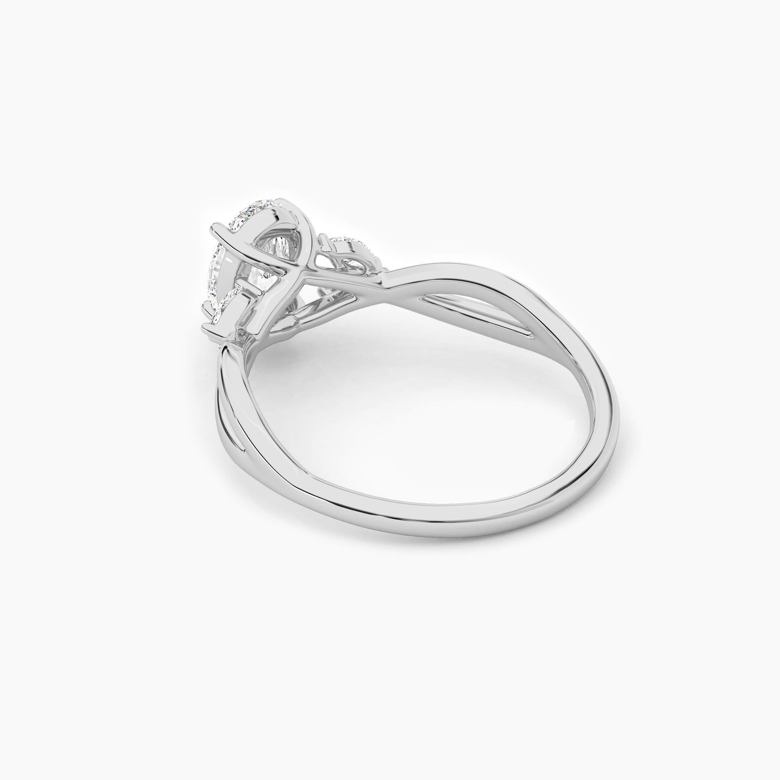 Nature Inspired Diamond Ring​ In Silver