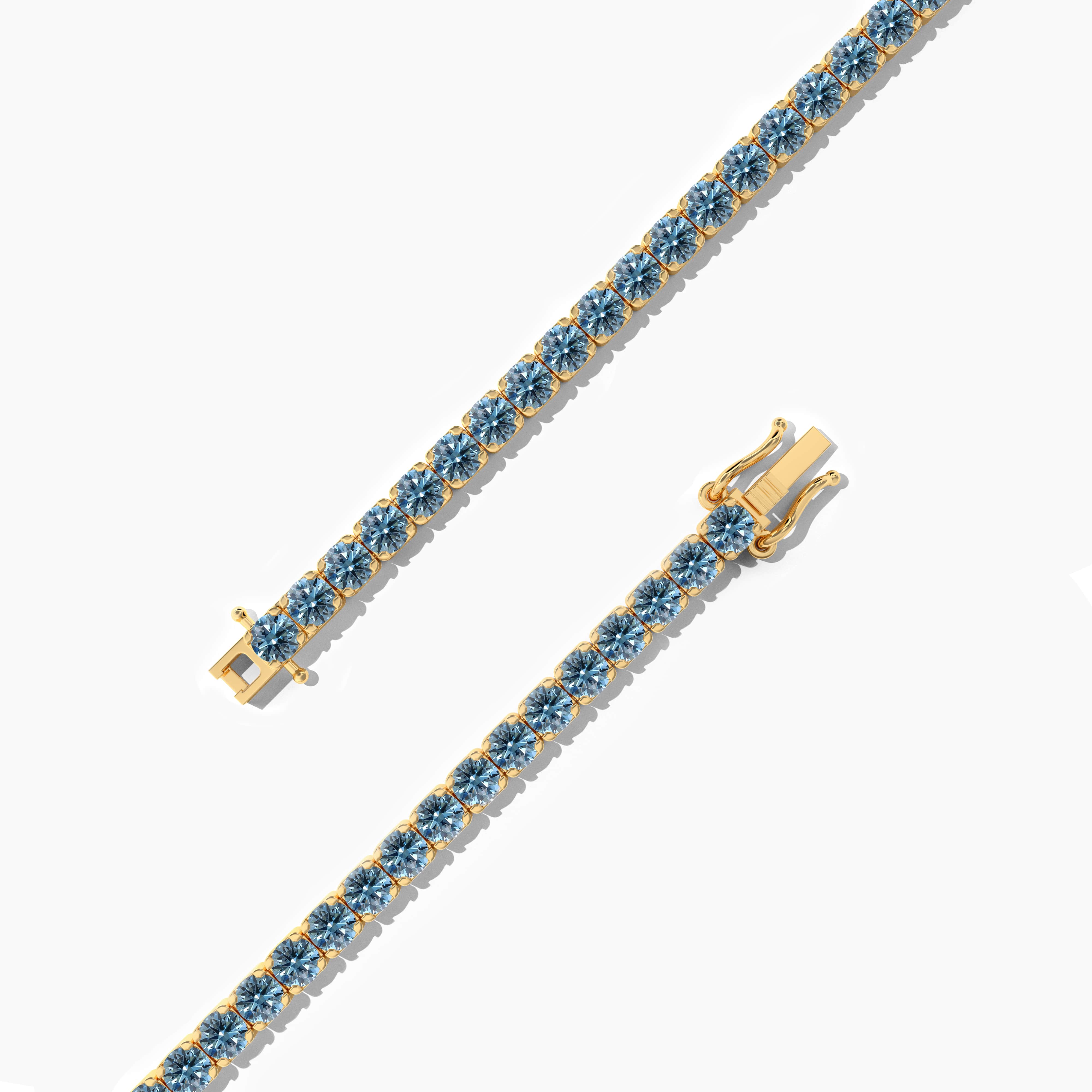 14k blue diamond tennis bracelet 