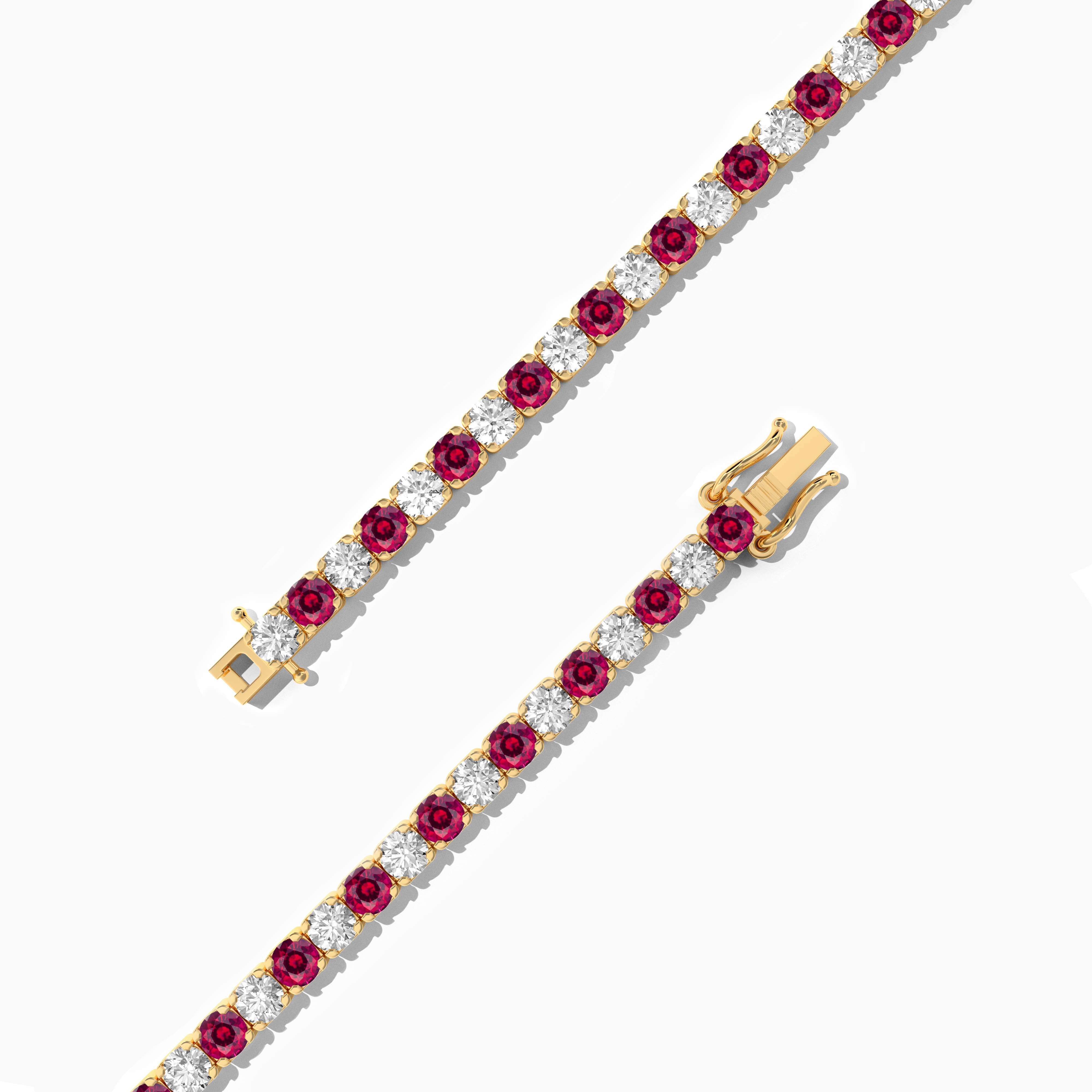 ruby diamond tennis bracelet womens