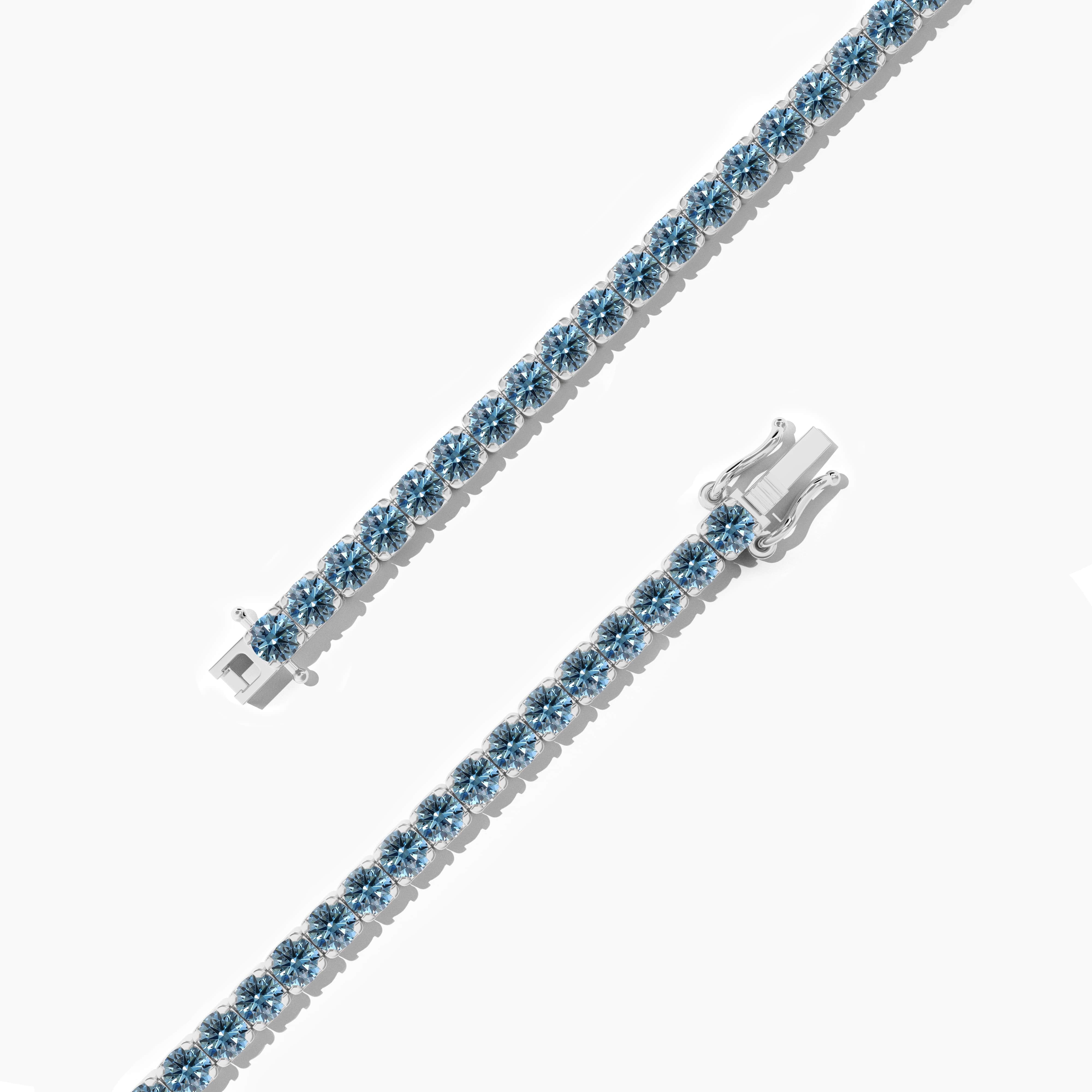 blue diamond tennis bracelet 