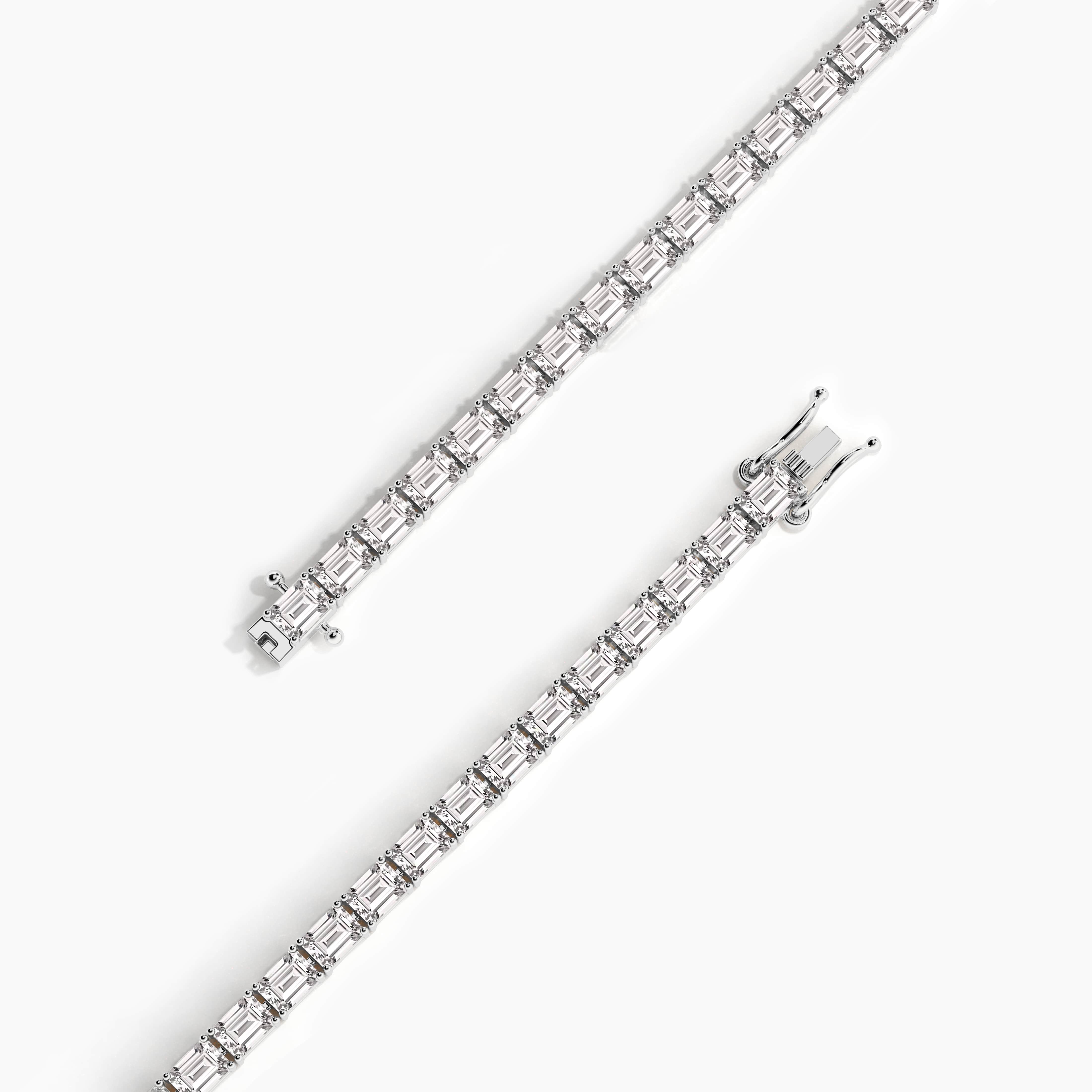 white gold  east west tennis bracelet