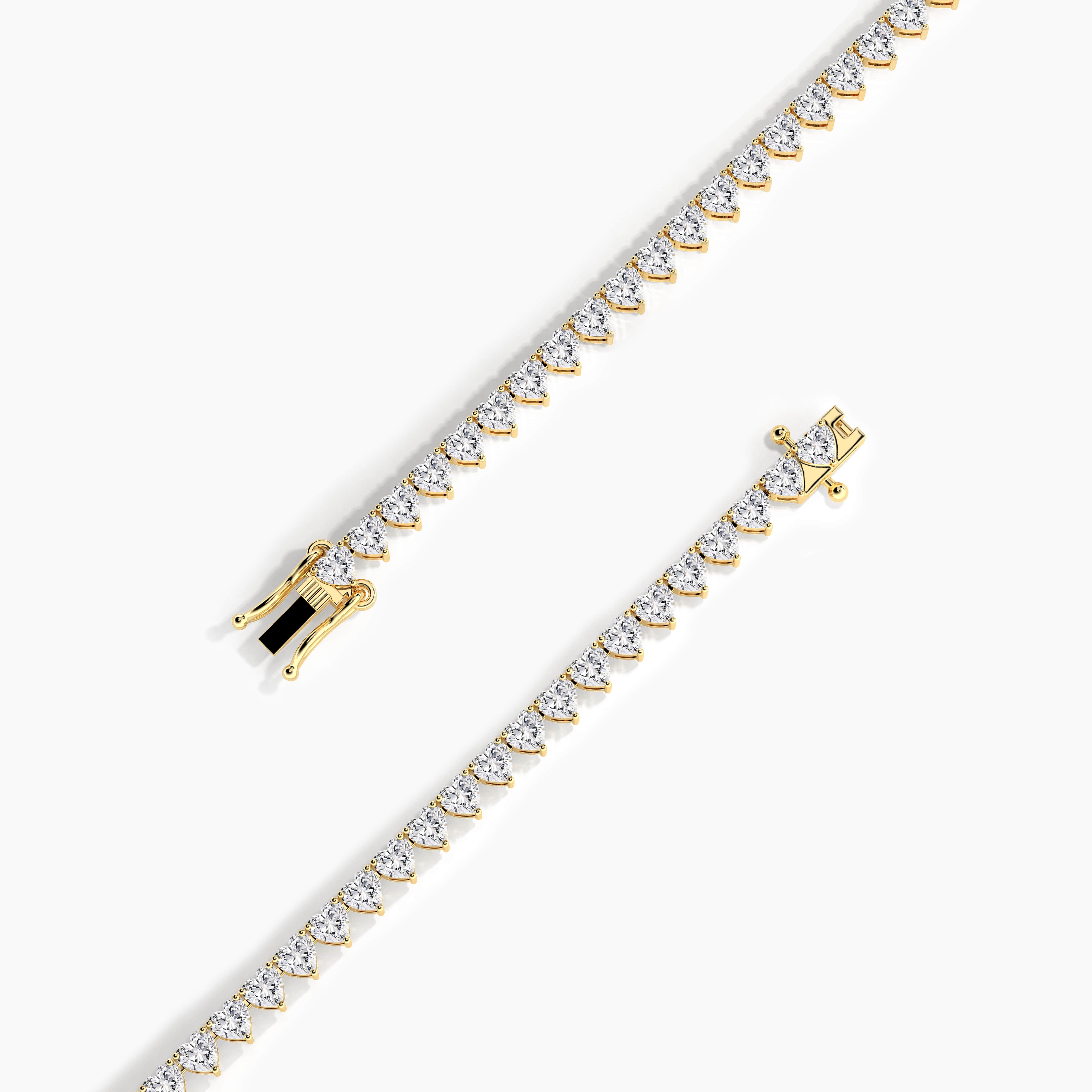 yellow gold tennis bracelet for woman 