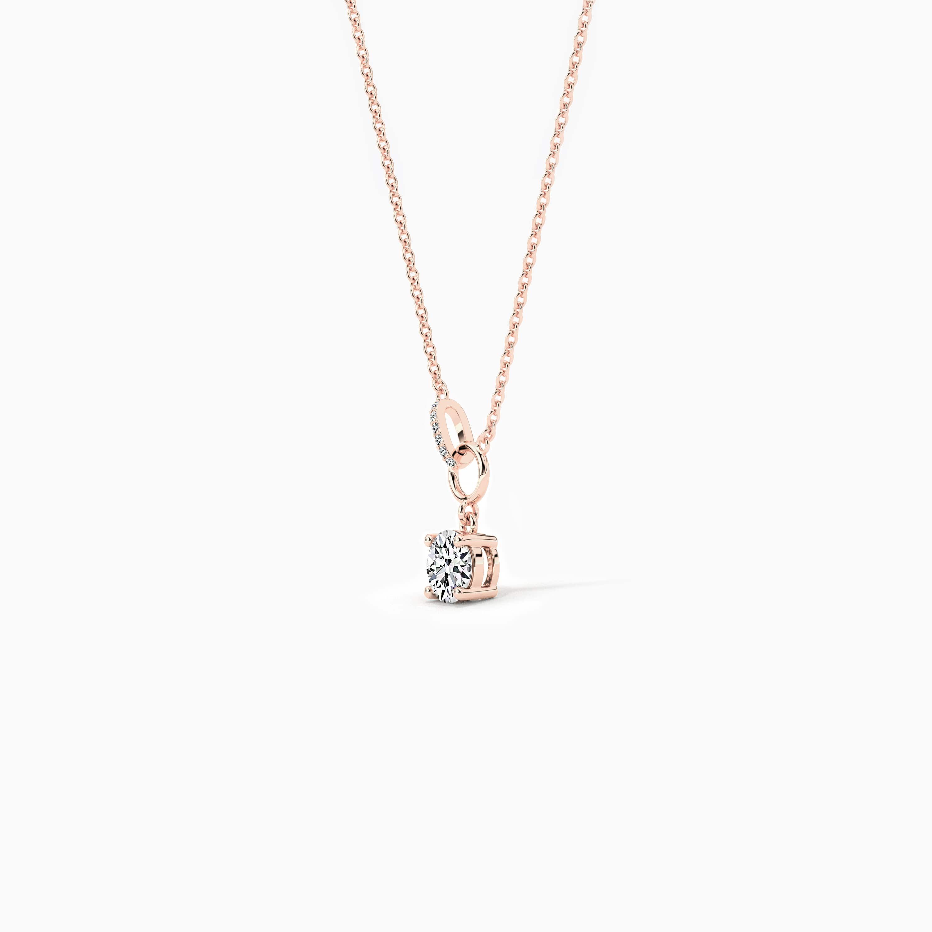 rose gold moissanite diamond necklace