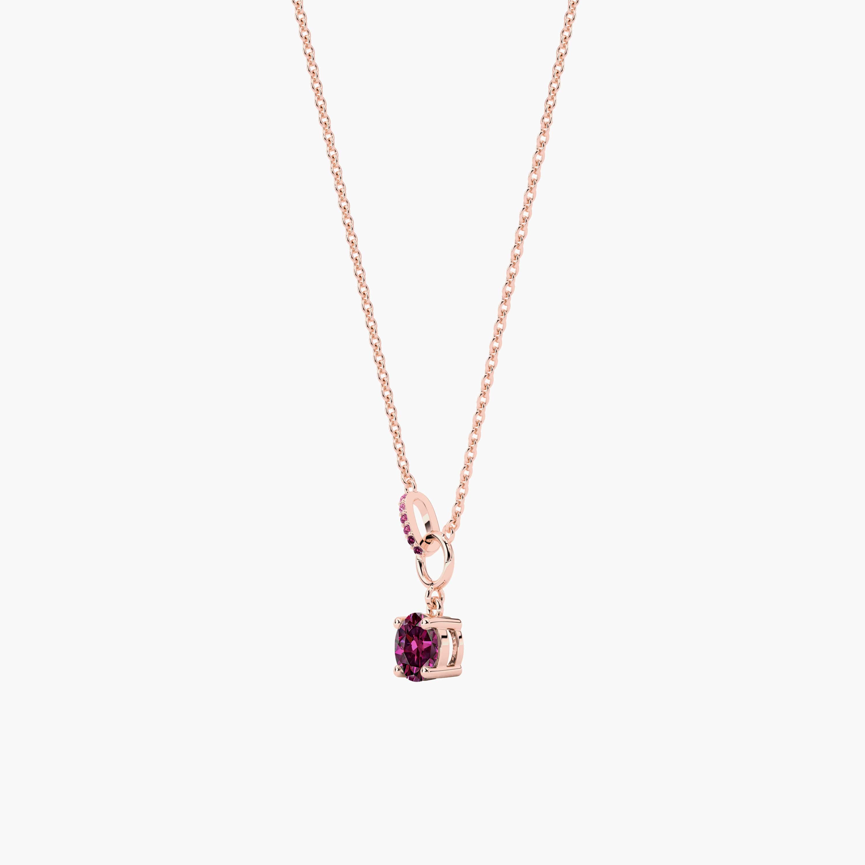 interlocking circle necklace rose gold​