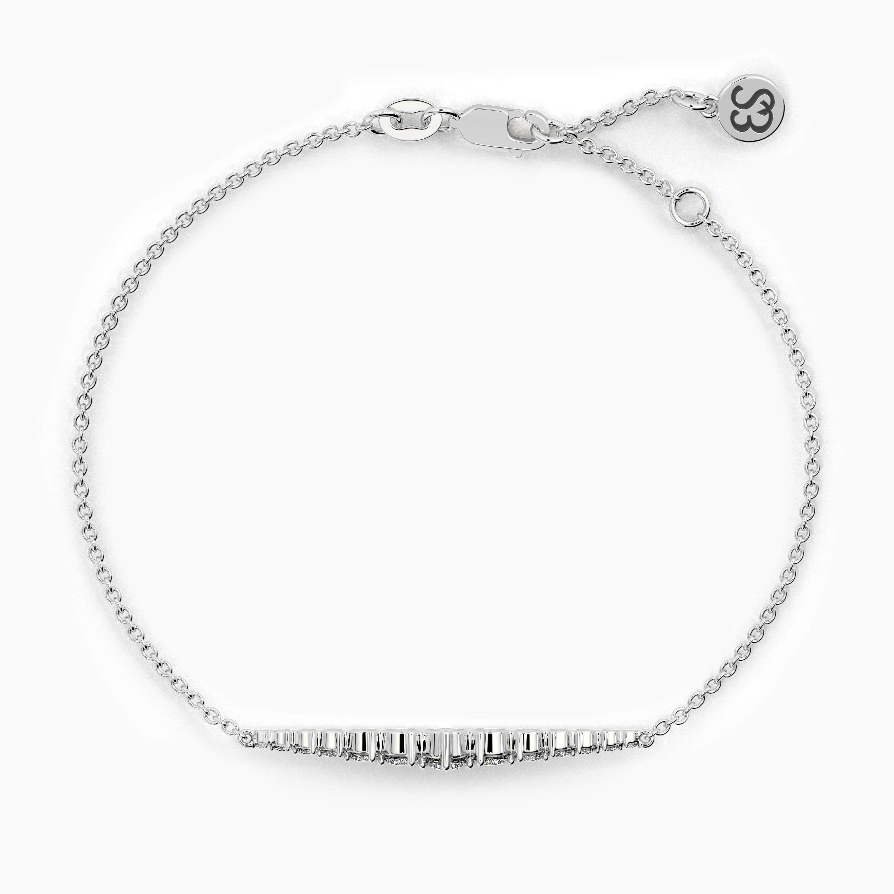  Round Shape Moissanite Diamond Chain Bracelet