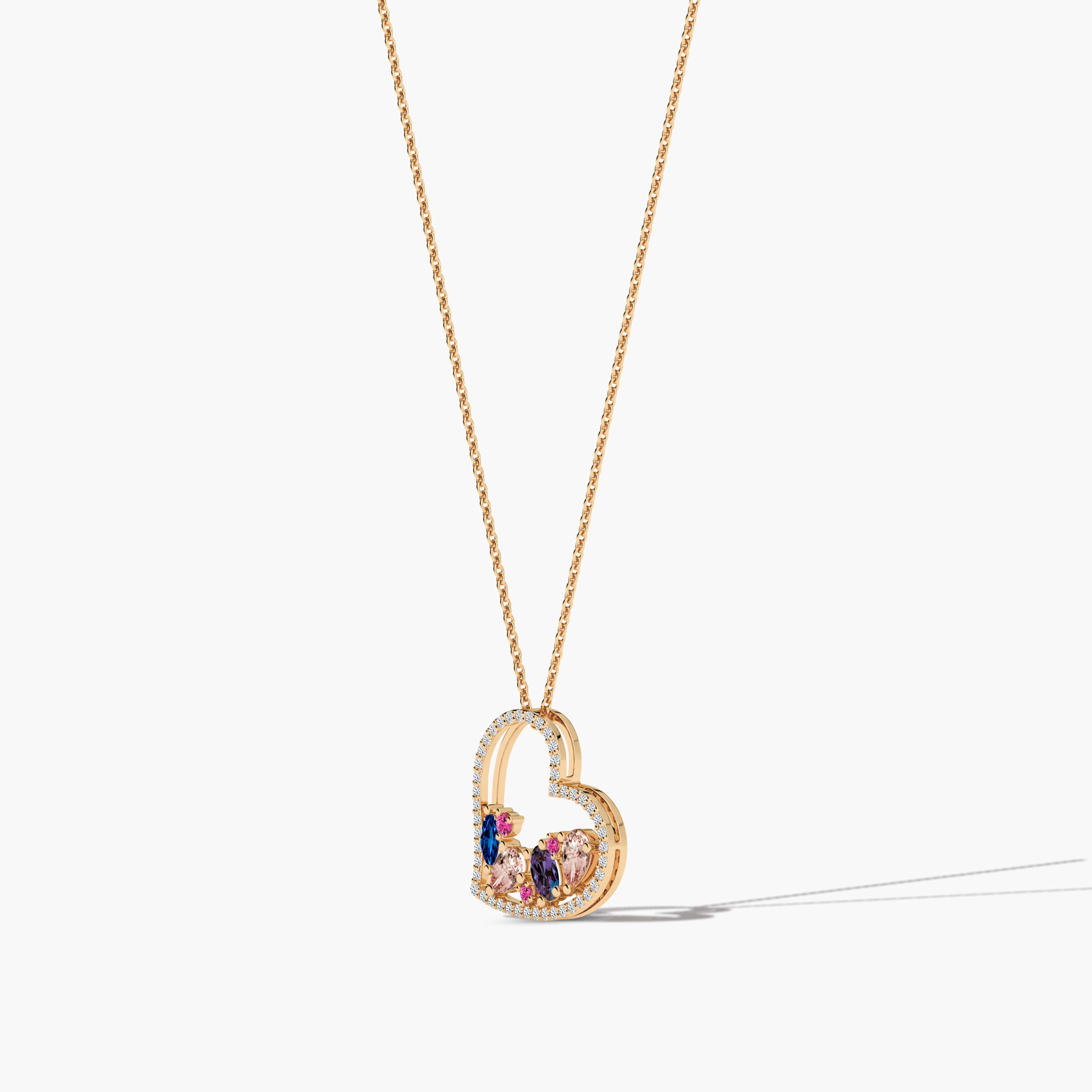 rainbow gem necklace