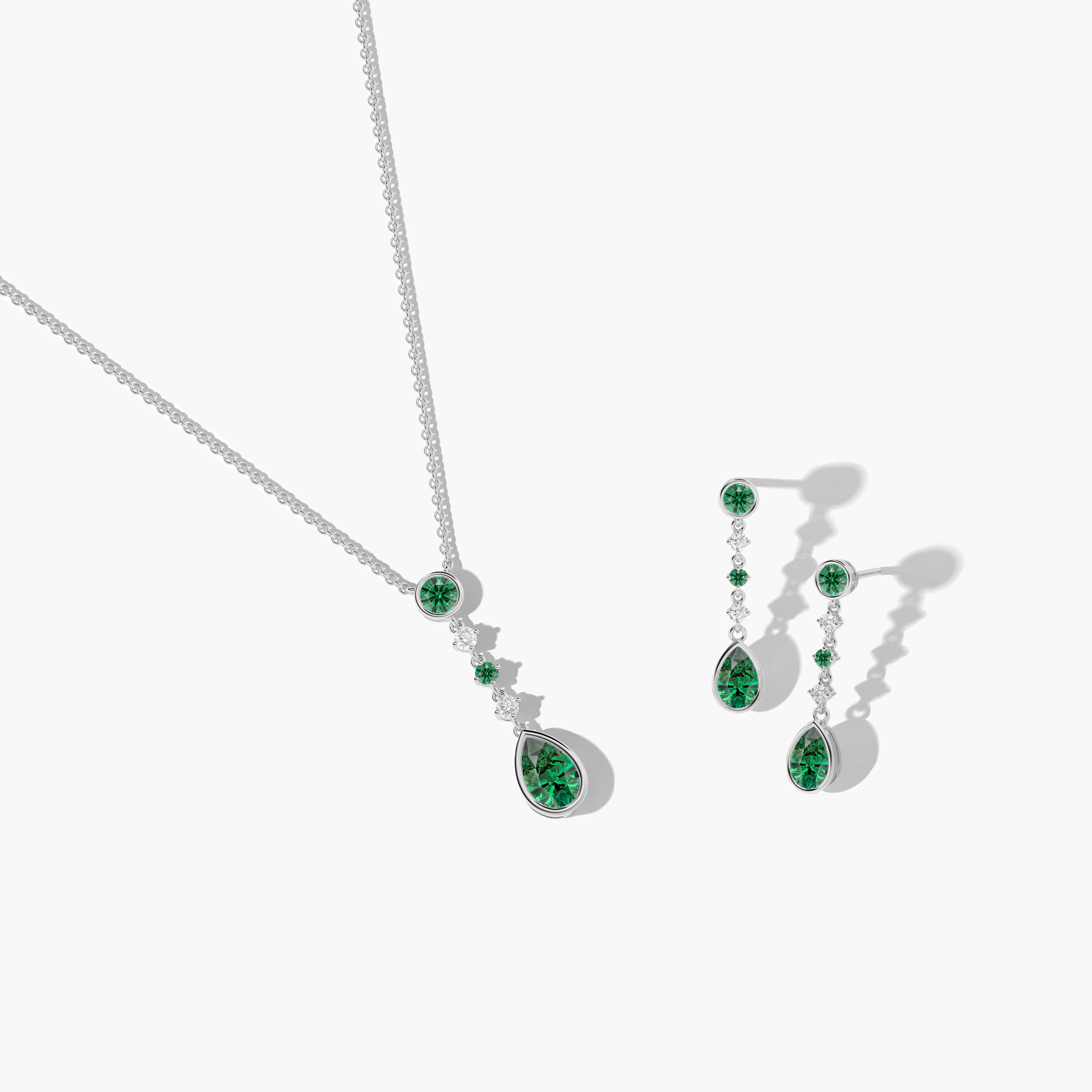 green emerald earrings