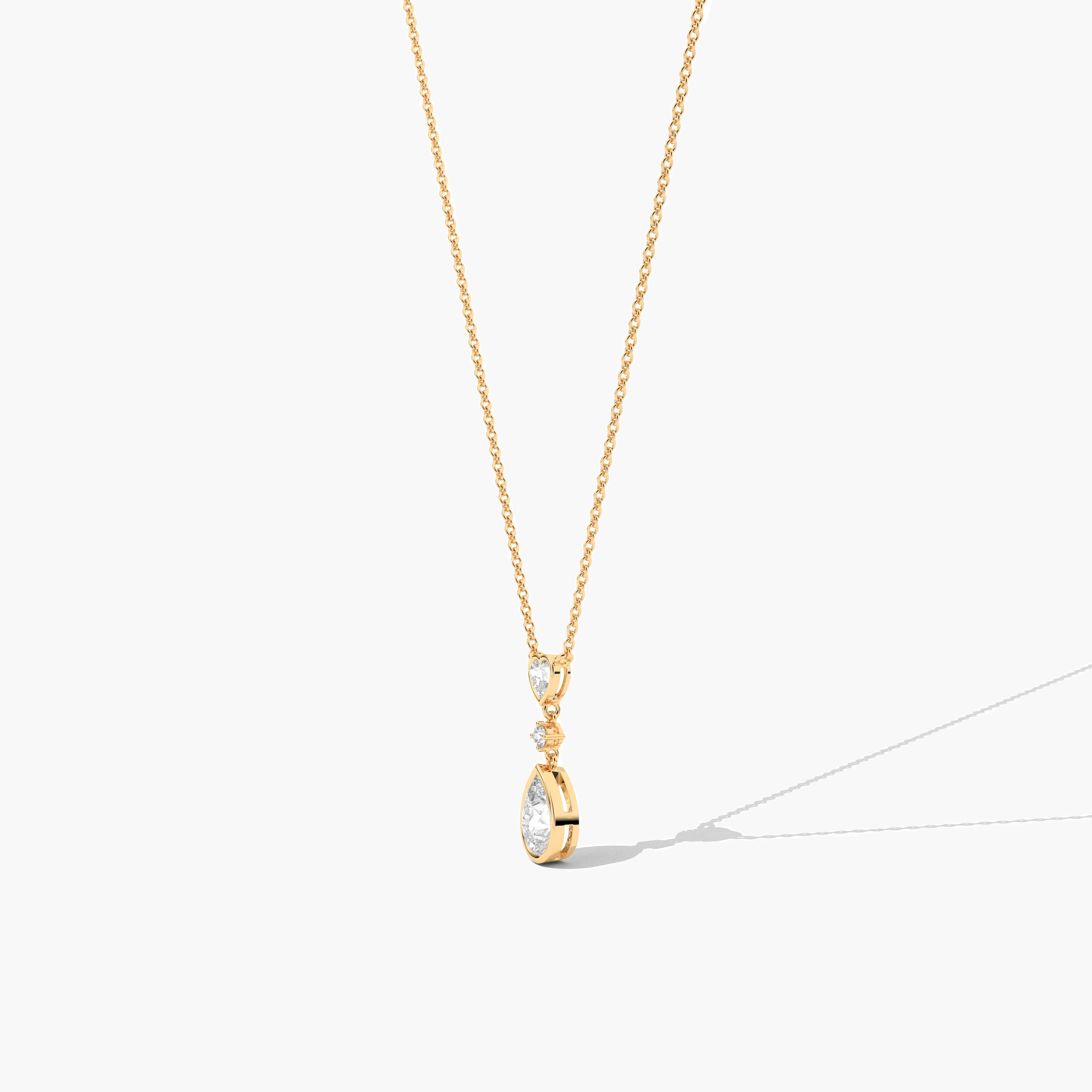 yellow gold drop necklace 