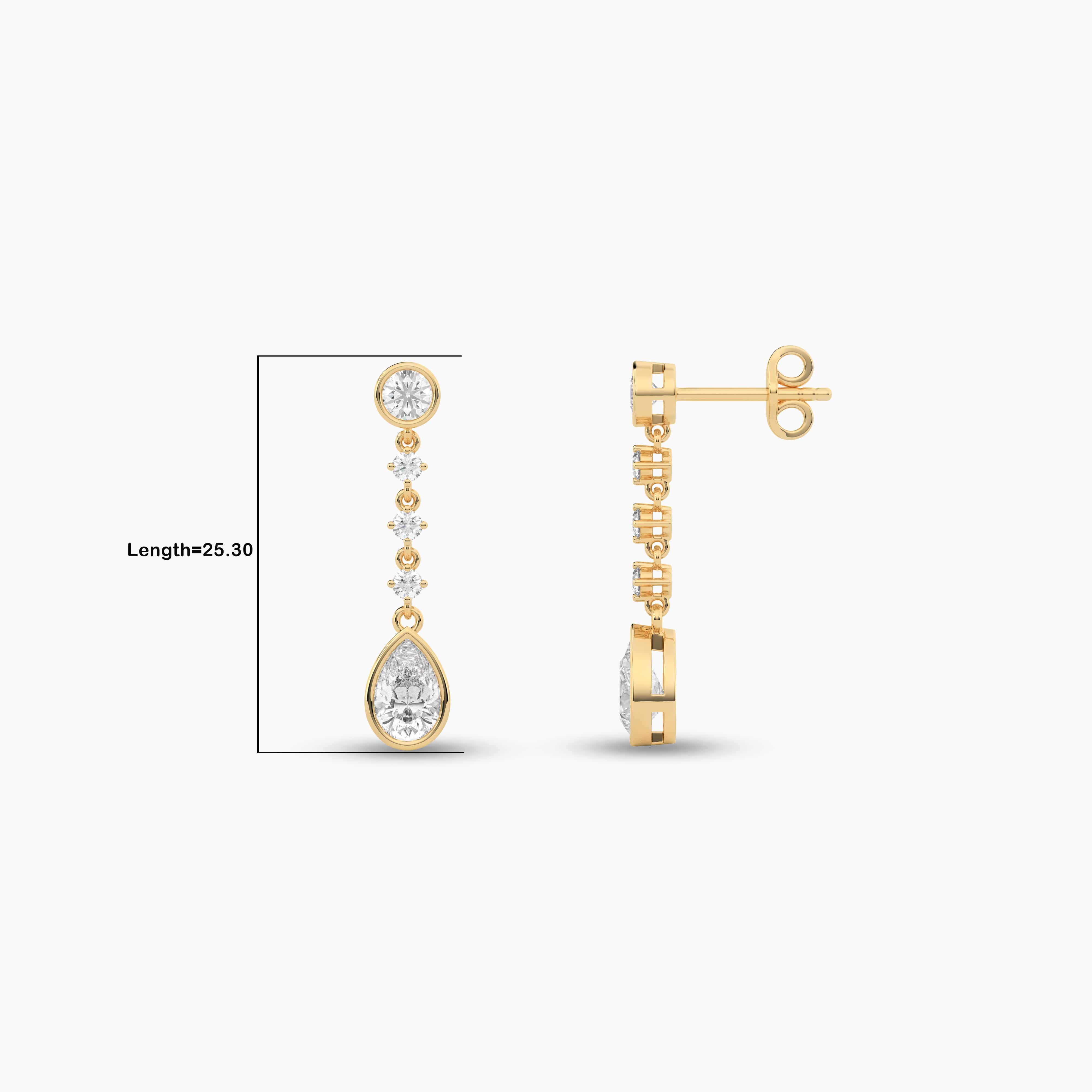 diamond drop earrings yellow gold