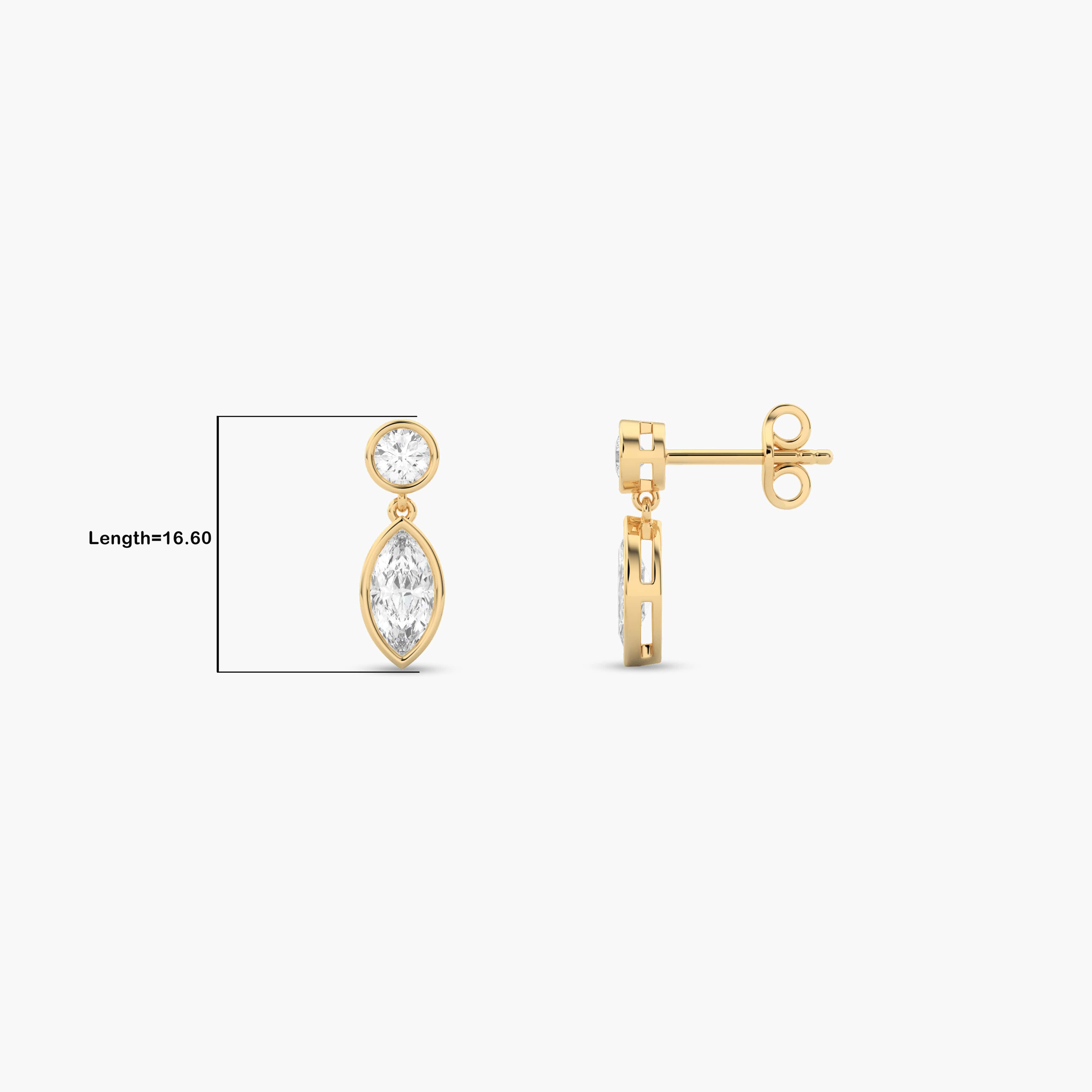 drop earrings with diamonds