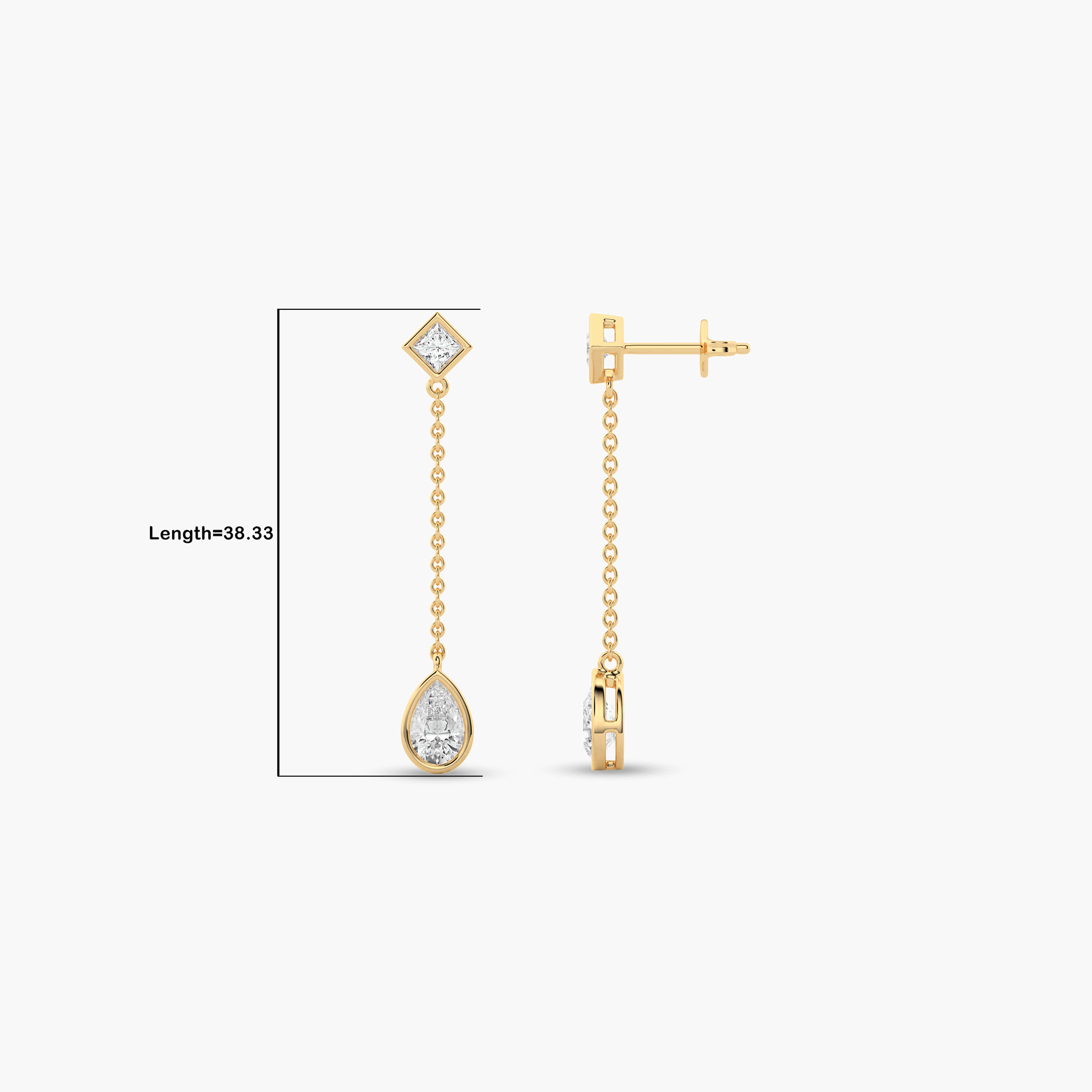 drop earrings with diamonds