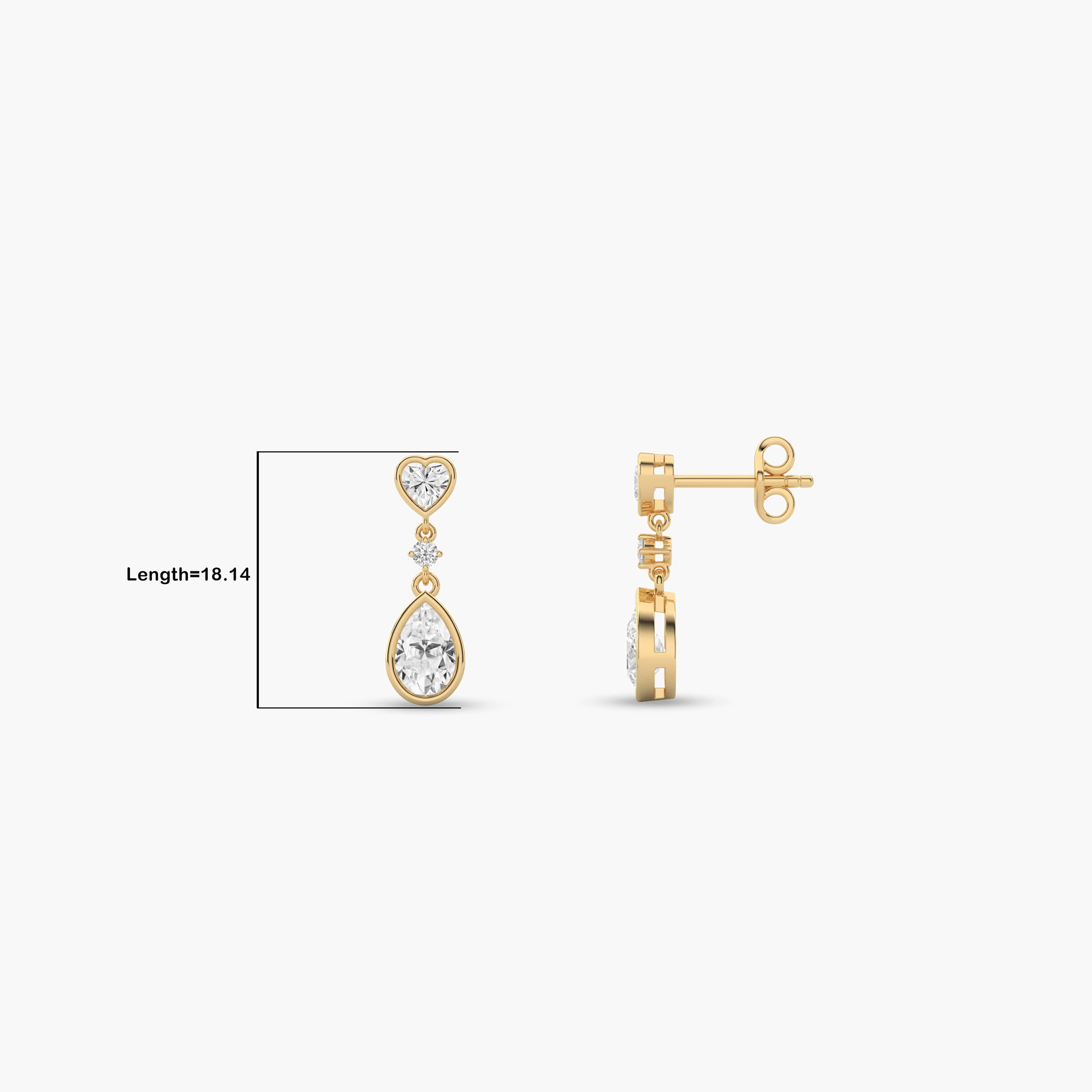 drop earrings with diamonds